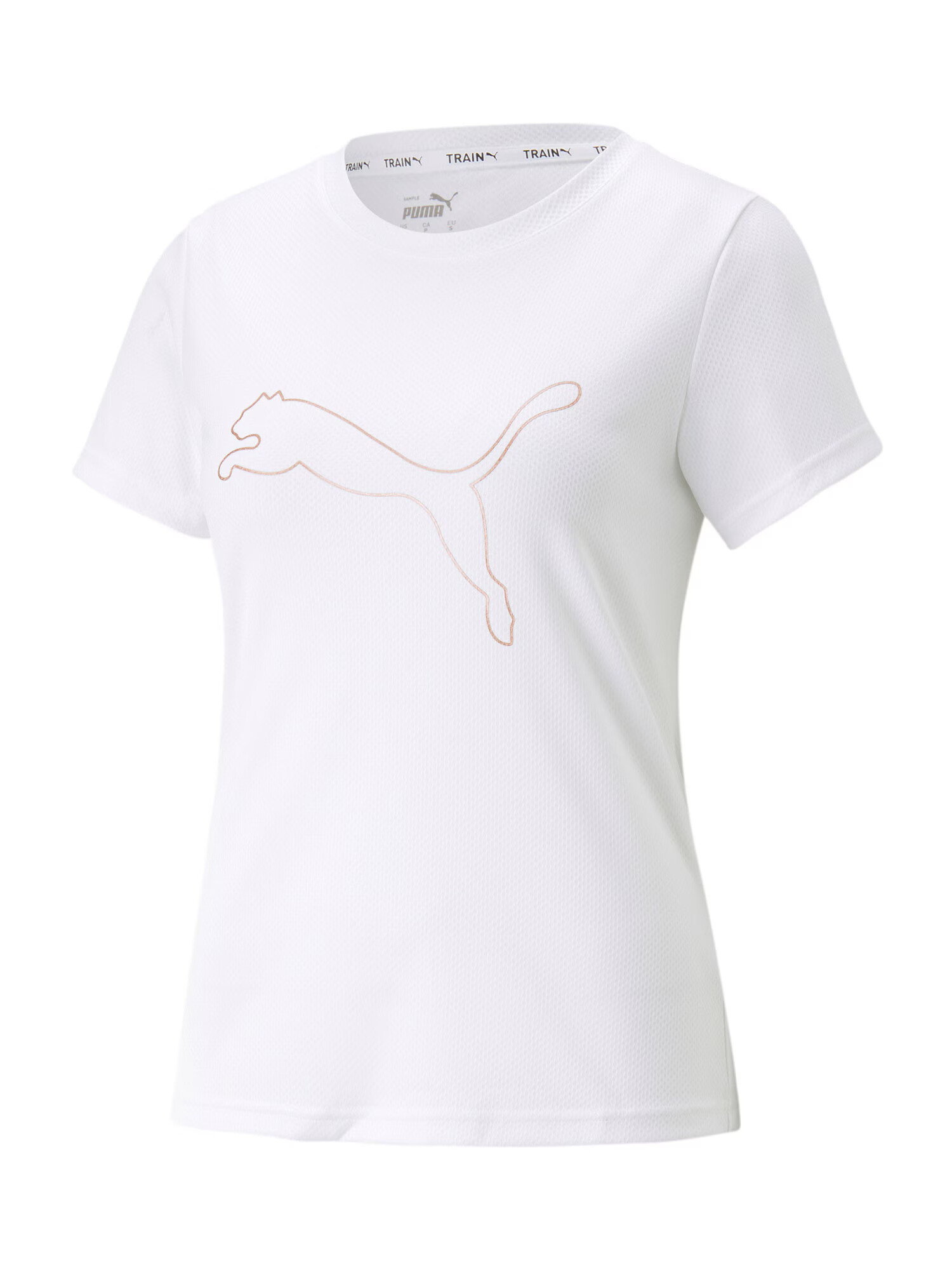 PUMA Tricou funcțional auriu / alb - Pled.ro