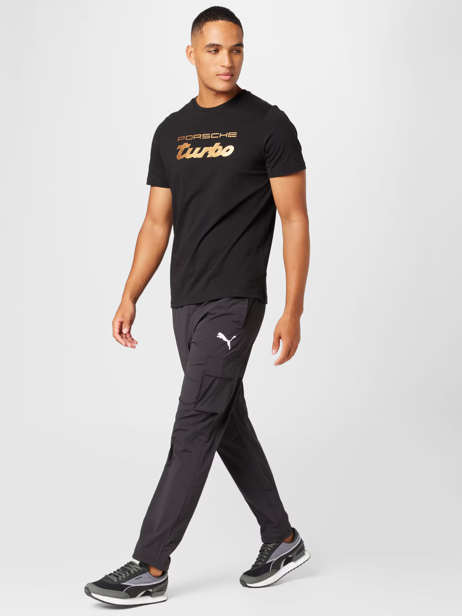 PUMA Tricou funcțional auriu / negru - Pled.ro