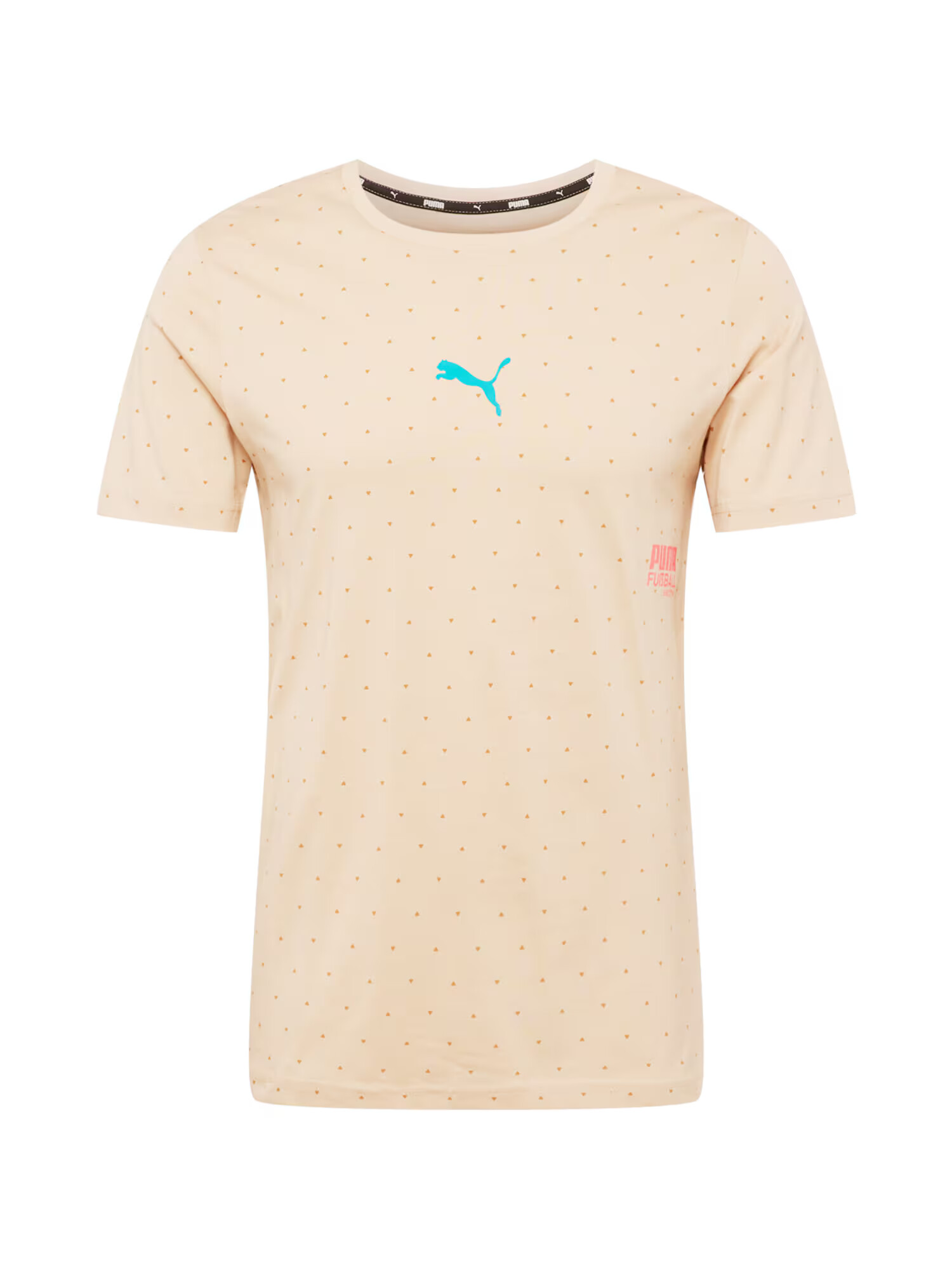 PUMA Tricou funcțional bej deschis / turcoaz / corai - Pled.ro