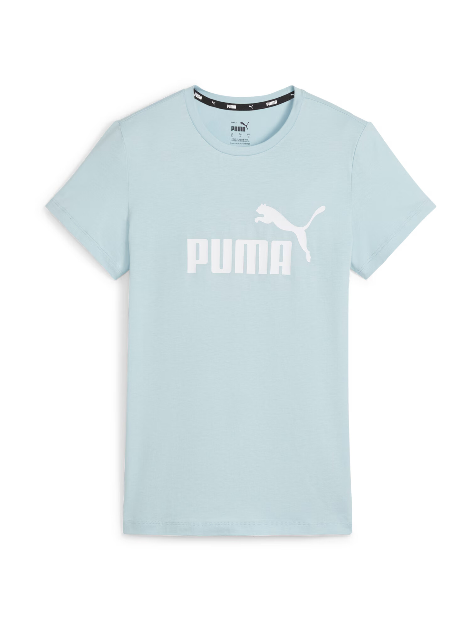 PUMA Tricou funcțional 'Essential' albastru deschis / alb - Pled.ro