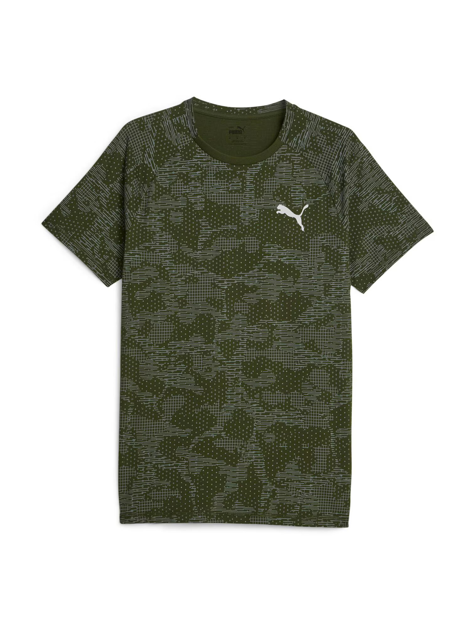 PUMA Tricou funcțional 'EVOSTRIPE' verde / alb - Pled.ro