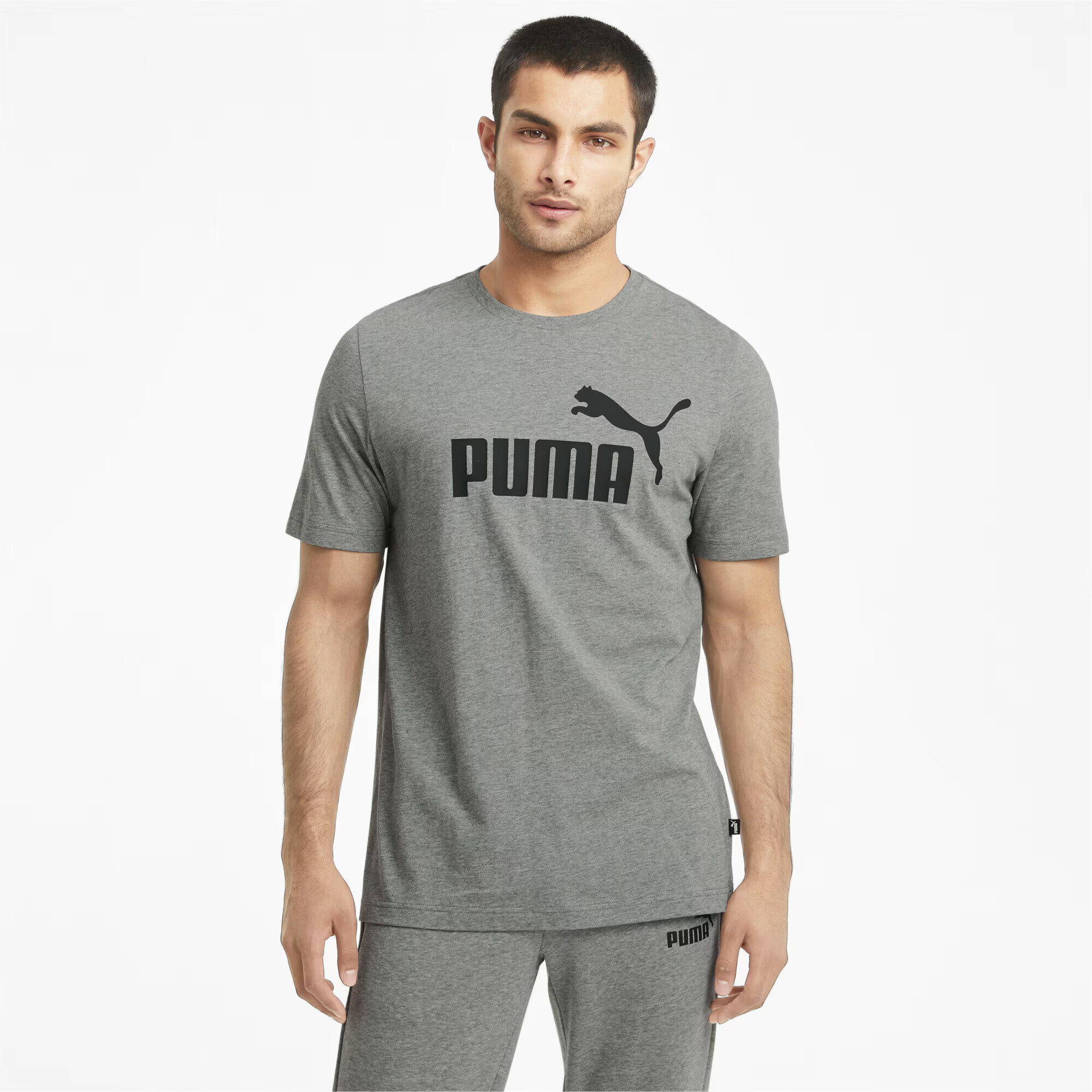 PUMA Tricou funcțional 'Essential' gri amestecat / negru - Pled.ro