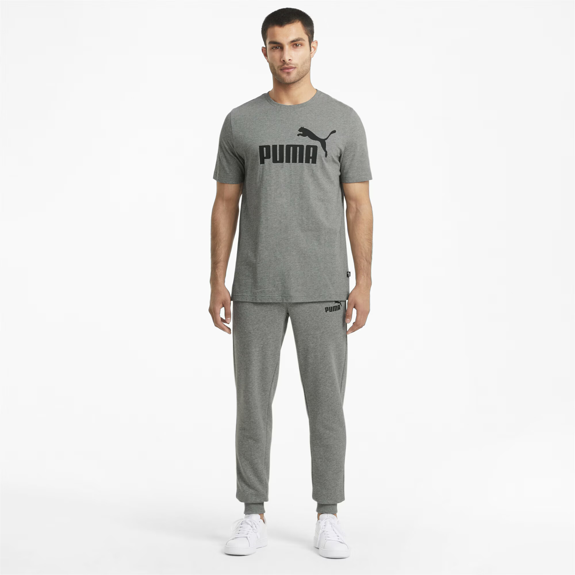 PUMA Tricou funcțional 'Essential' gri amestecat / negru - Pled.ro