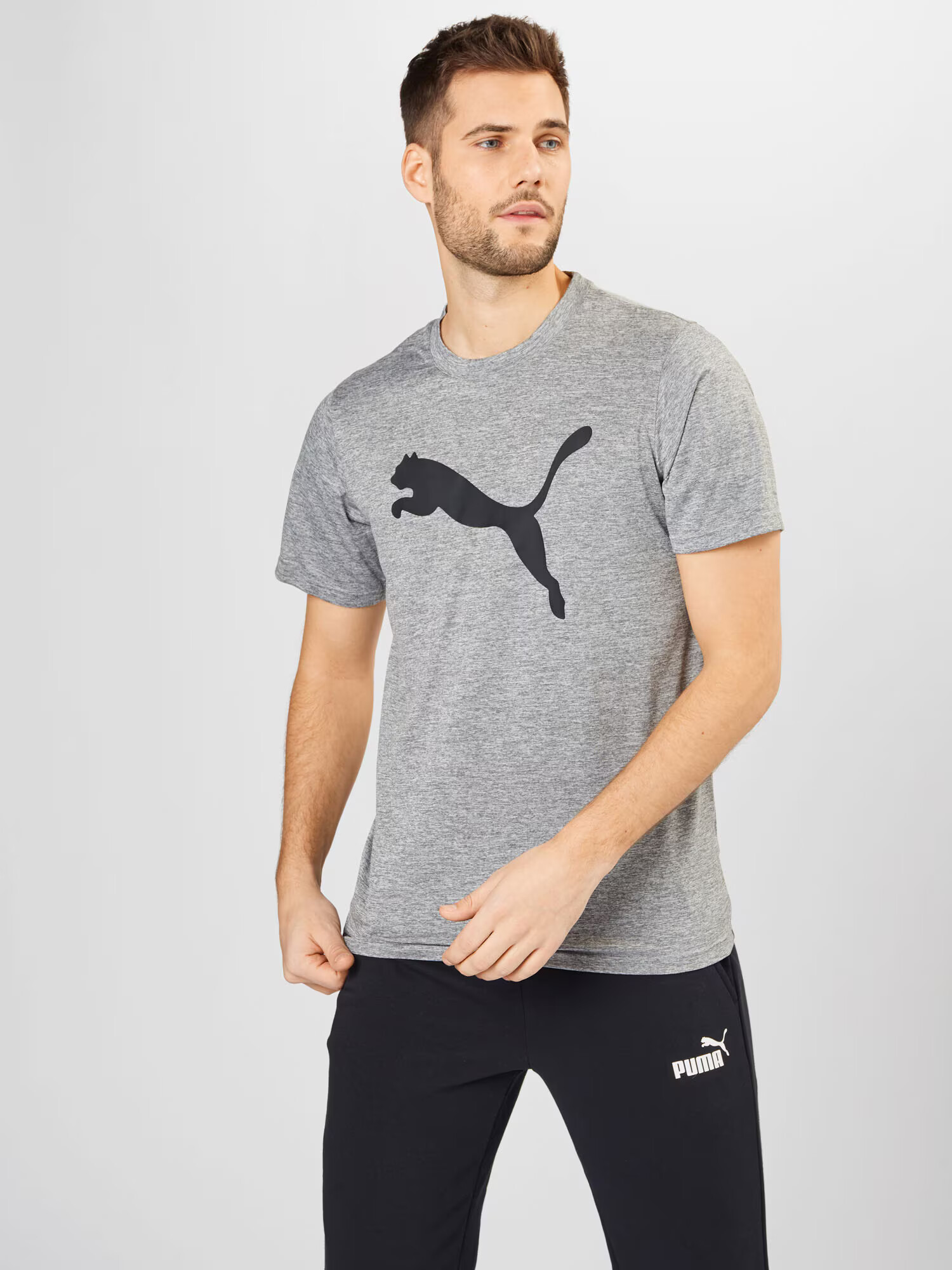 PUMA Tricou funcțional gri amestecat / negru - Pled.ro