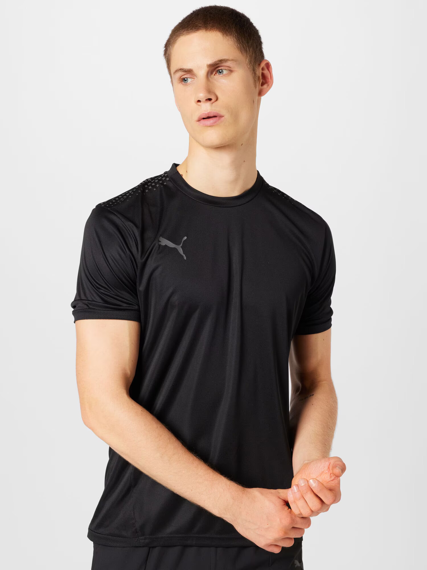 PUMA Tricou funcțional gri / negru - Pled.ro