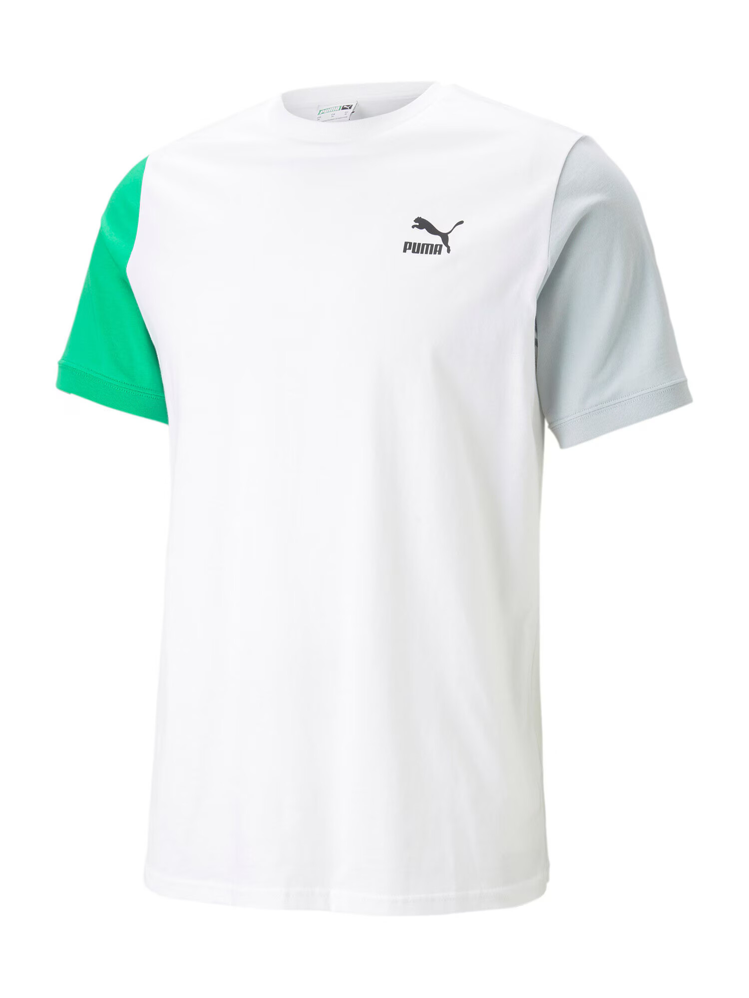 PUMA Tricou gri / verde / negru / alb - Pled.ro