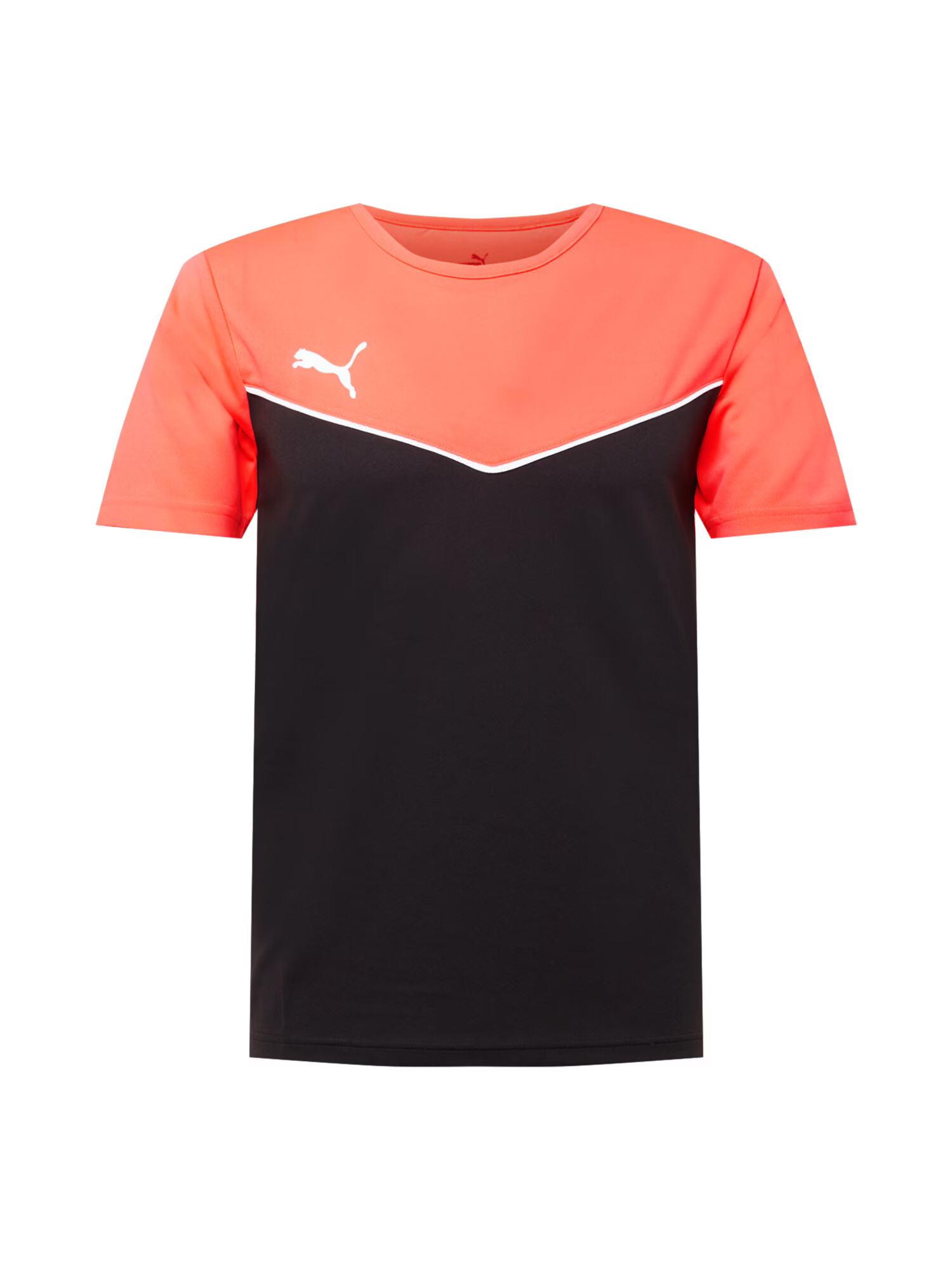 PUMA Tricou funcțional 'Individual Rise' corai / negru / alb - Pled.ro