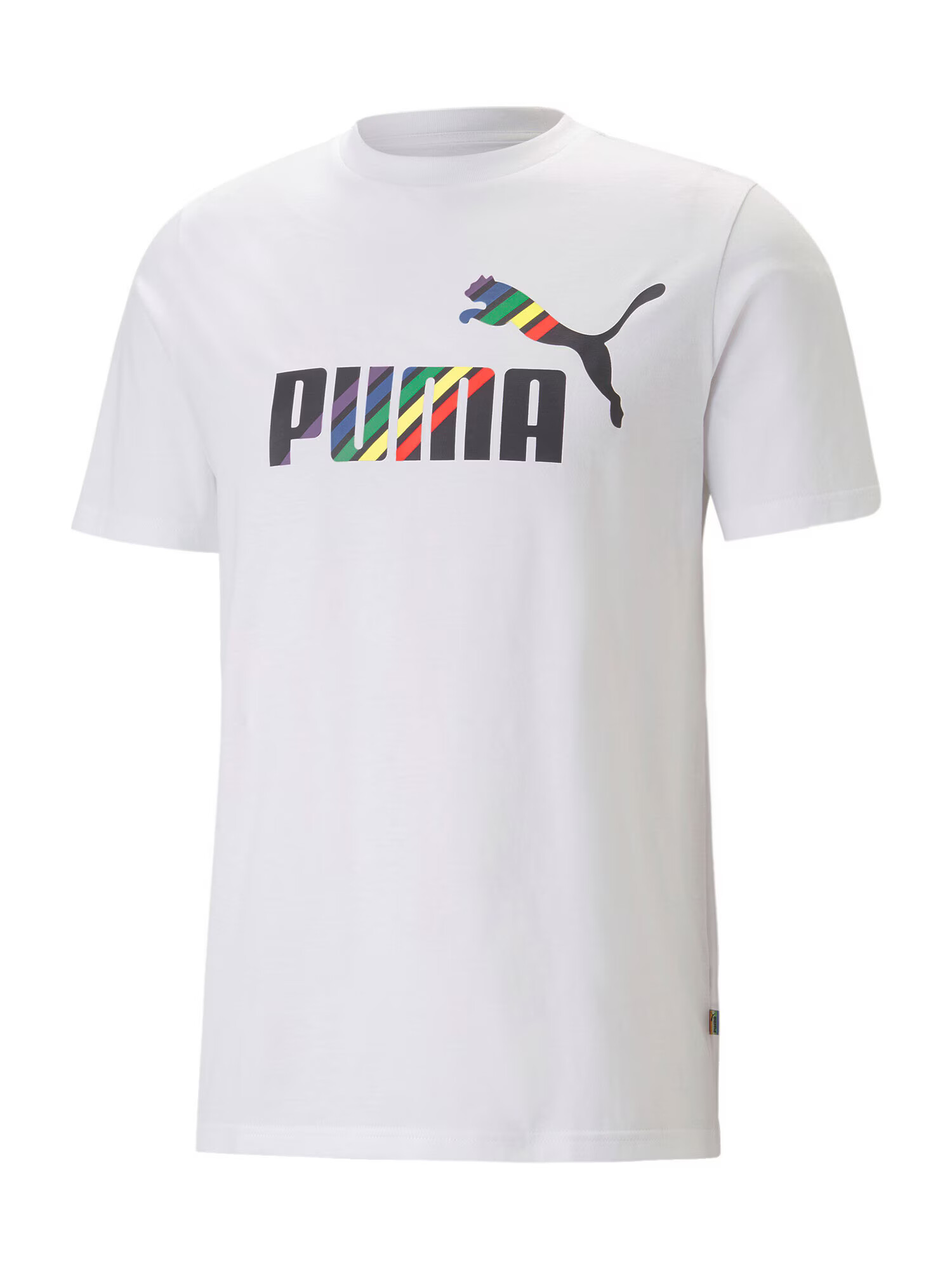 PUMA Tricou funcțional 'Love Is Love' galben citron / verde iarbă / negru / alb - Pled.ro