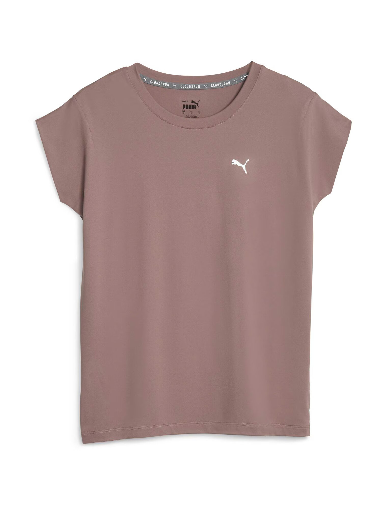 PUMA Tricou funcțional maro / alb - Pled.ro