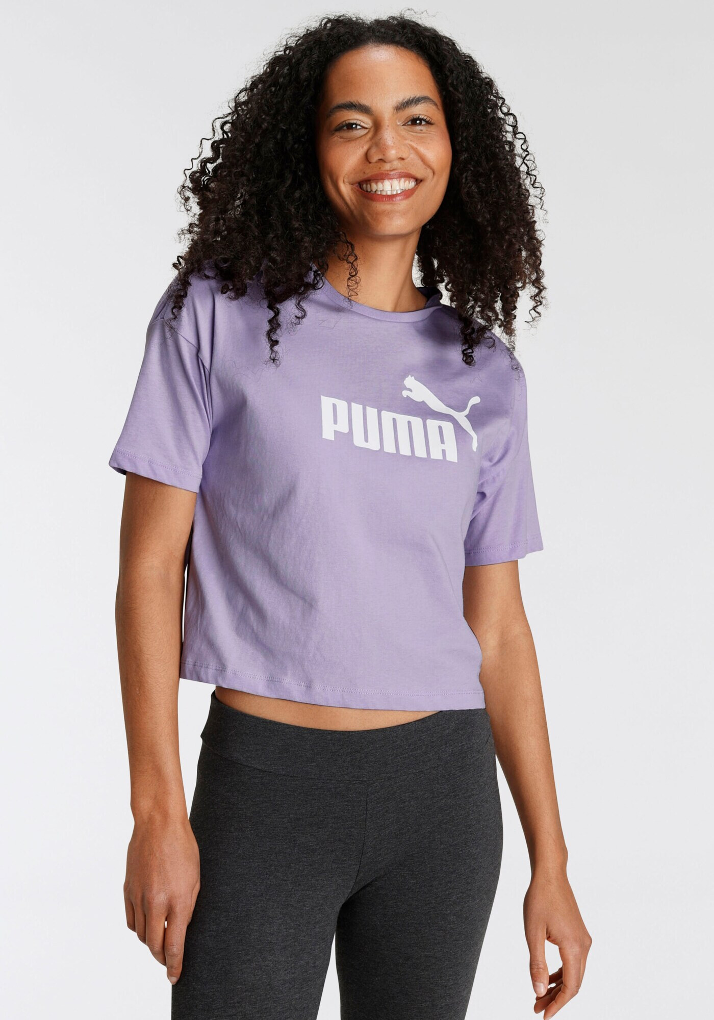 PUMA Tricou mov lavandă / alb - Pled.ro