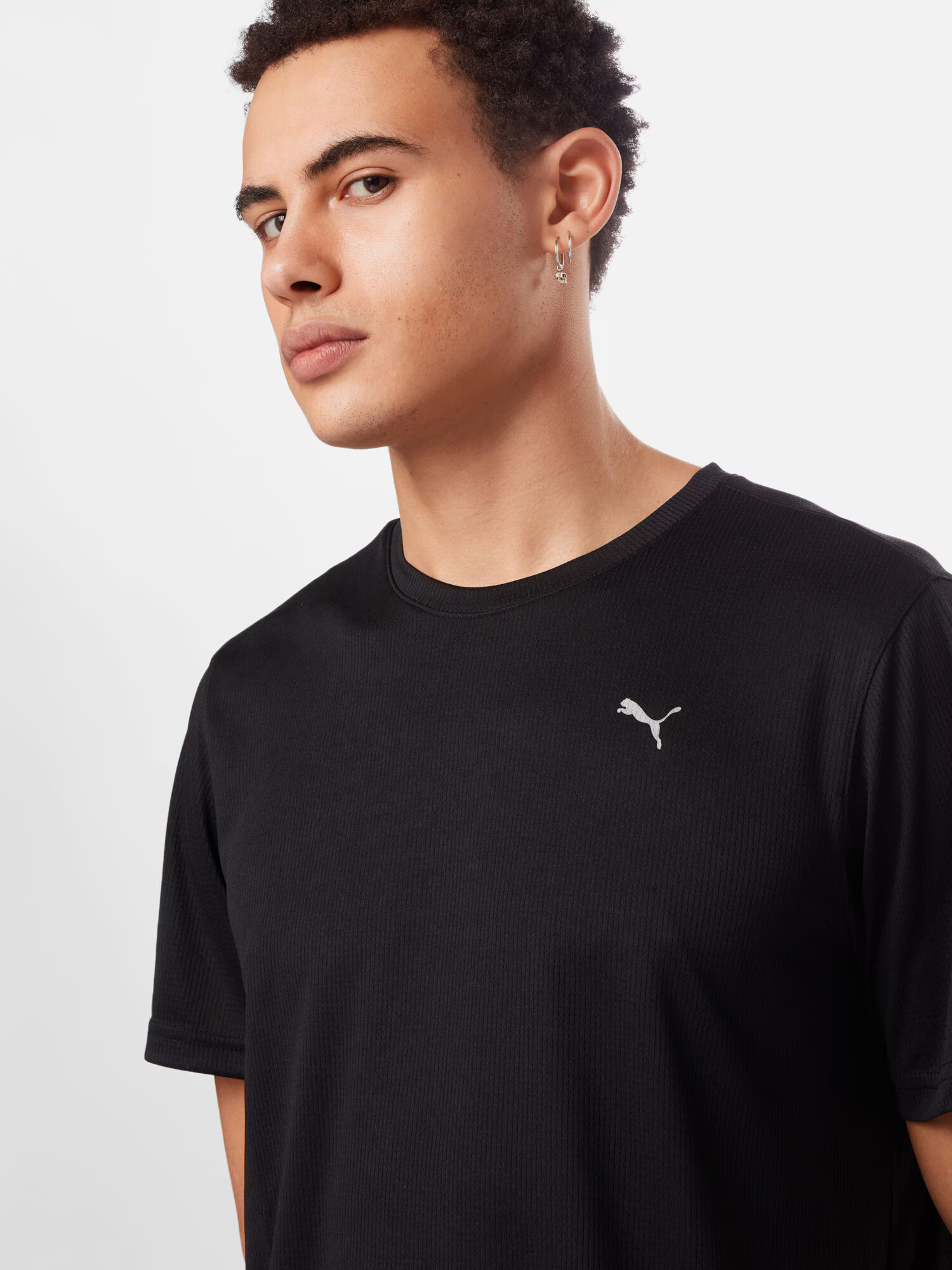 PUMA Tricou funcțional negru / alb - Pled.ro