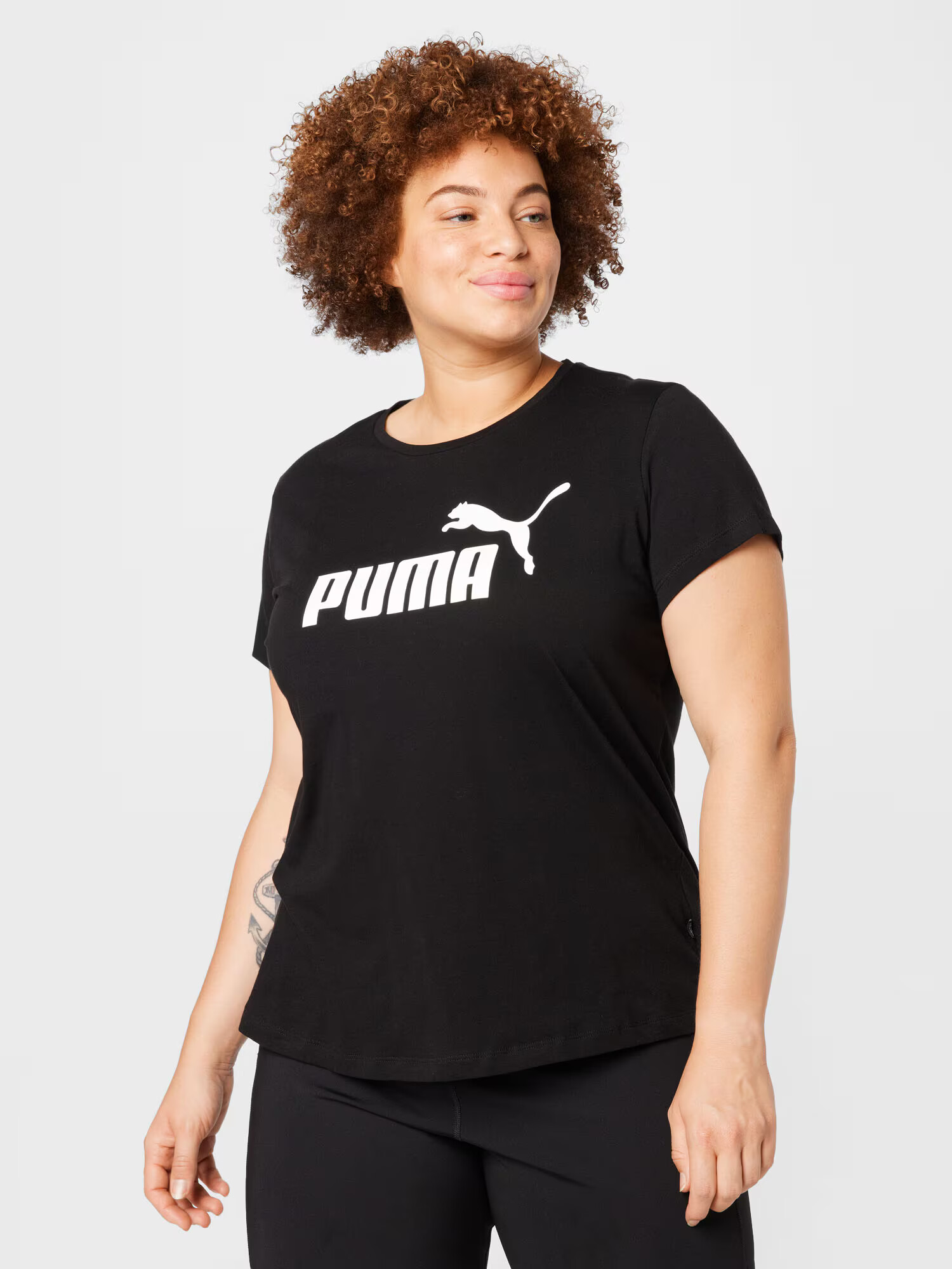 PUMA Tricou funcțional negru / alb - Pled.ro