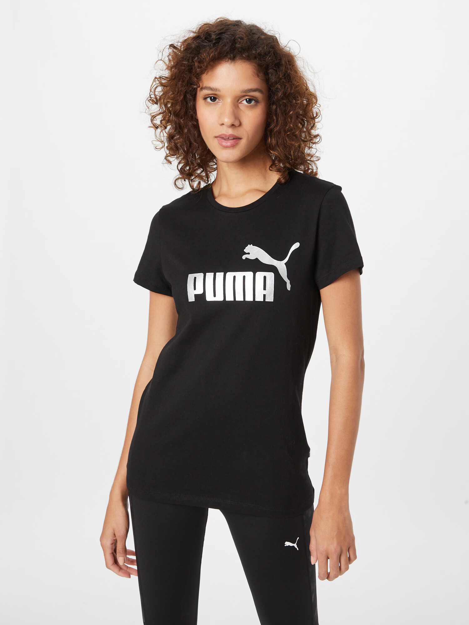 PUMA Tricou funcțional 'Essentials+' negru / argintiu - Pled.ro