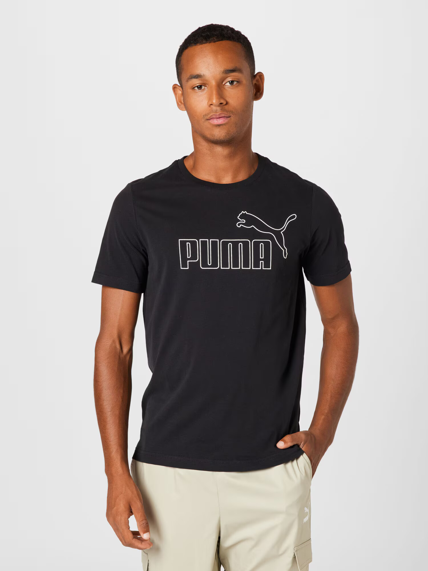 PUMA Tricou funcțional negru / alb - Pled.ro