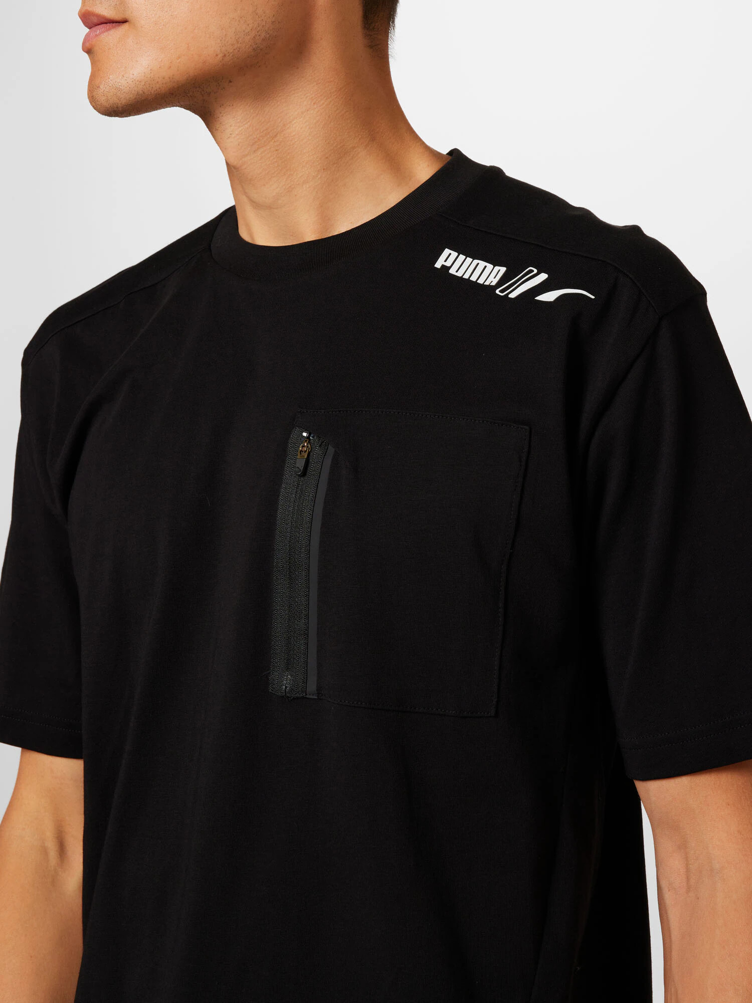 PUMA Tricou funcțional negru / alb - Pled.ro