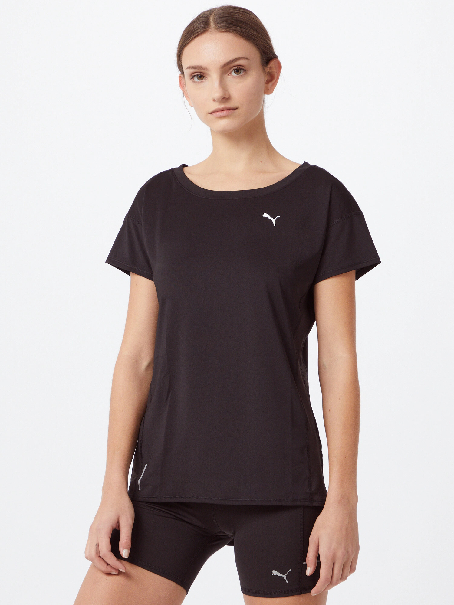 PUMA Tricou funcțional negru / alb - Pled.ro