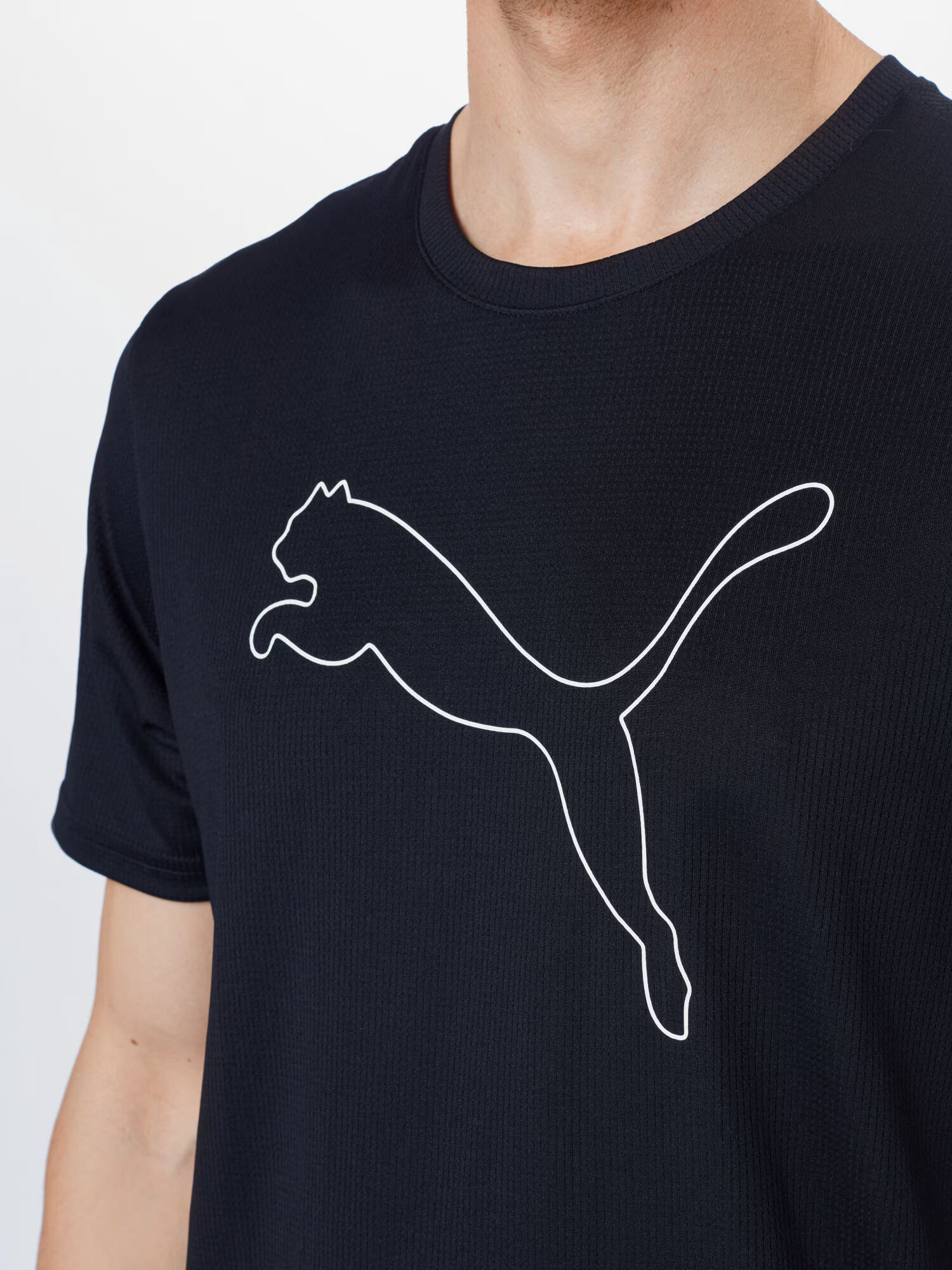 PUMA Tricou funcțional negru / alb - Pled.ro