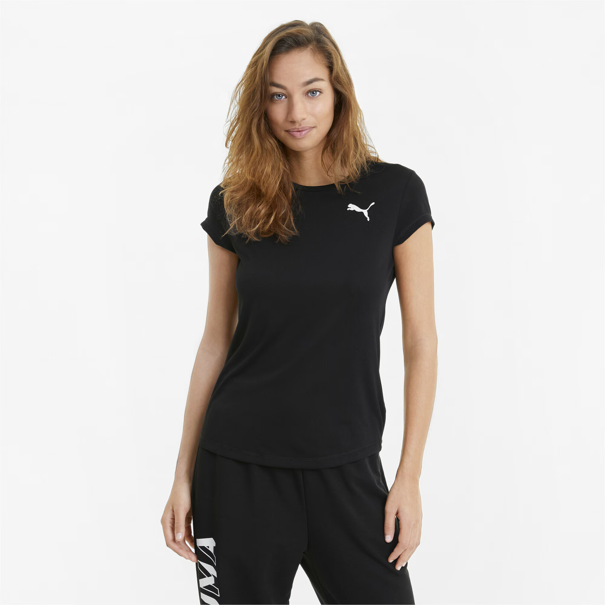 PUMA Tricou funcțional negru / alb - Pled.ro