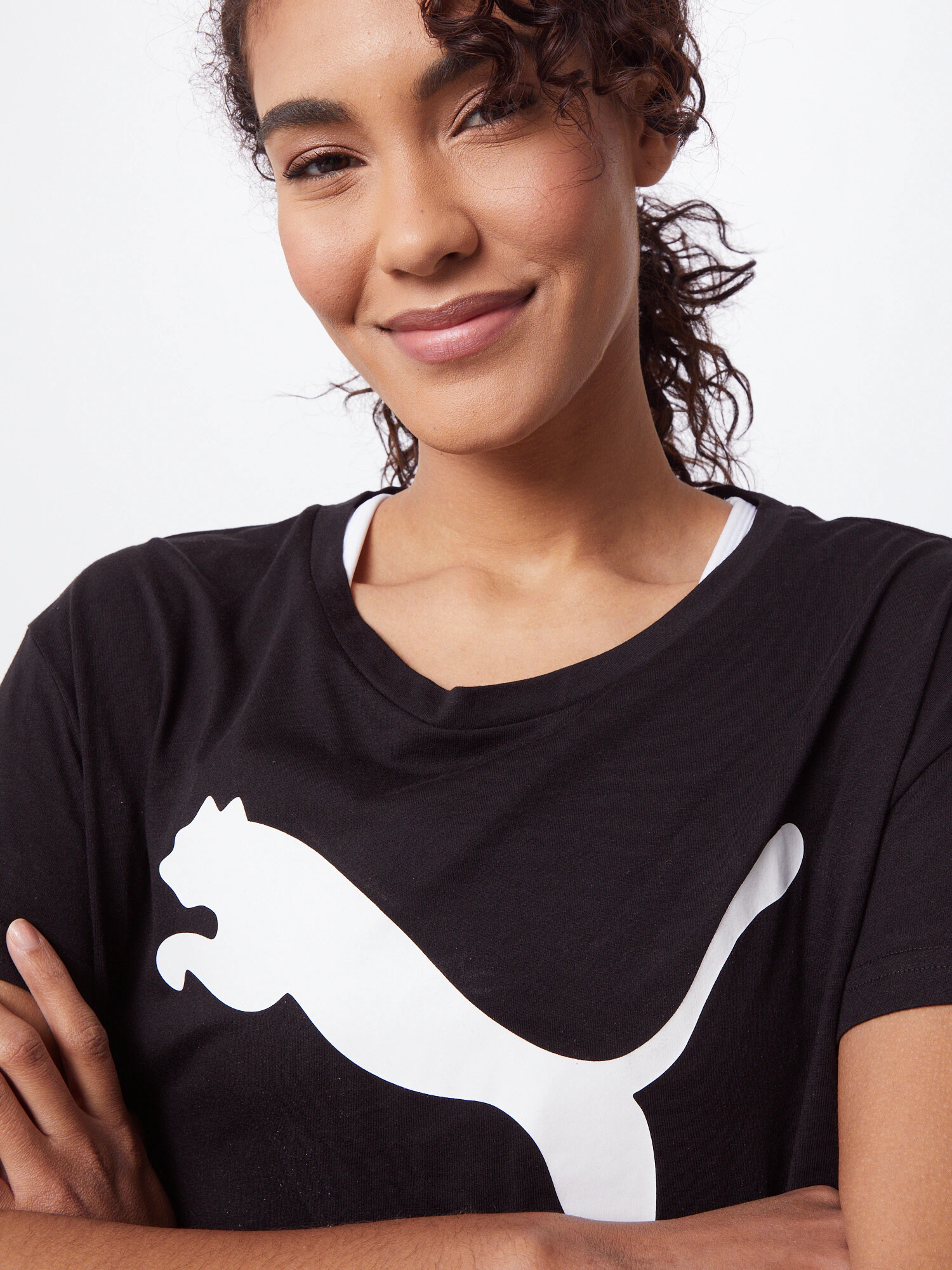 PUMA Tricou funcțional negru / alb - Pled.ro