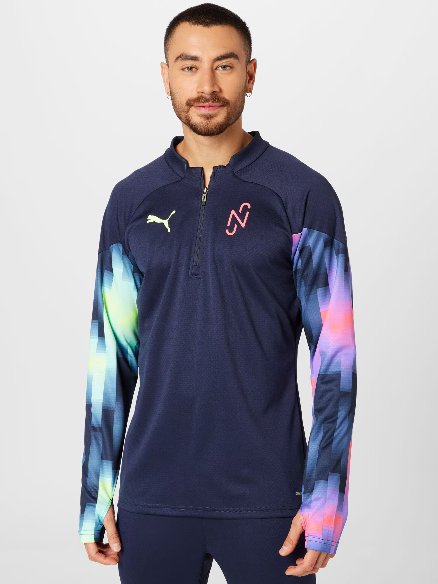 PUMA Tricou funcțional 'Neymar' albastru noapte / verde mentă / lila / portocaliu somon - Pled.ro