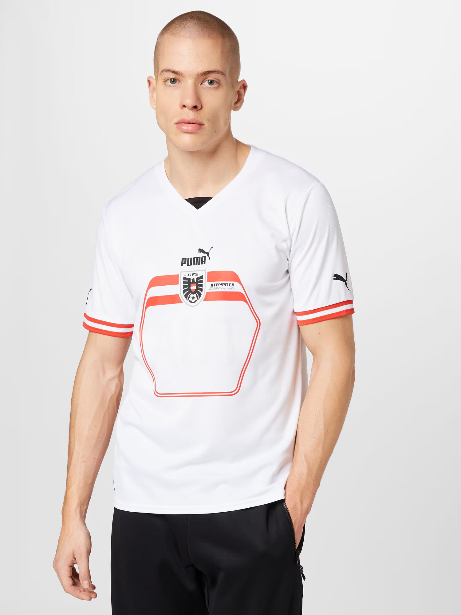 PUMA Tricou funcțional 'ÖFB Away' roșu / negru / alb - Pled.ro