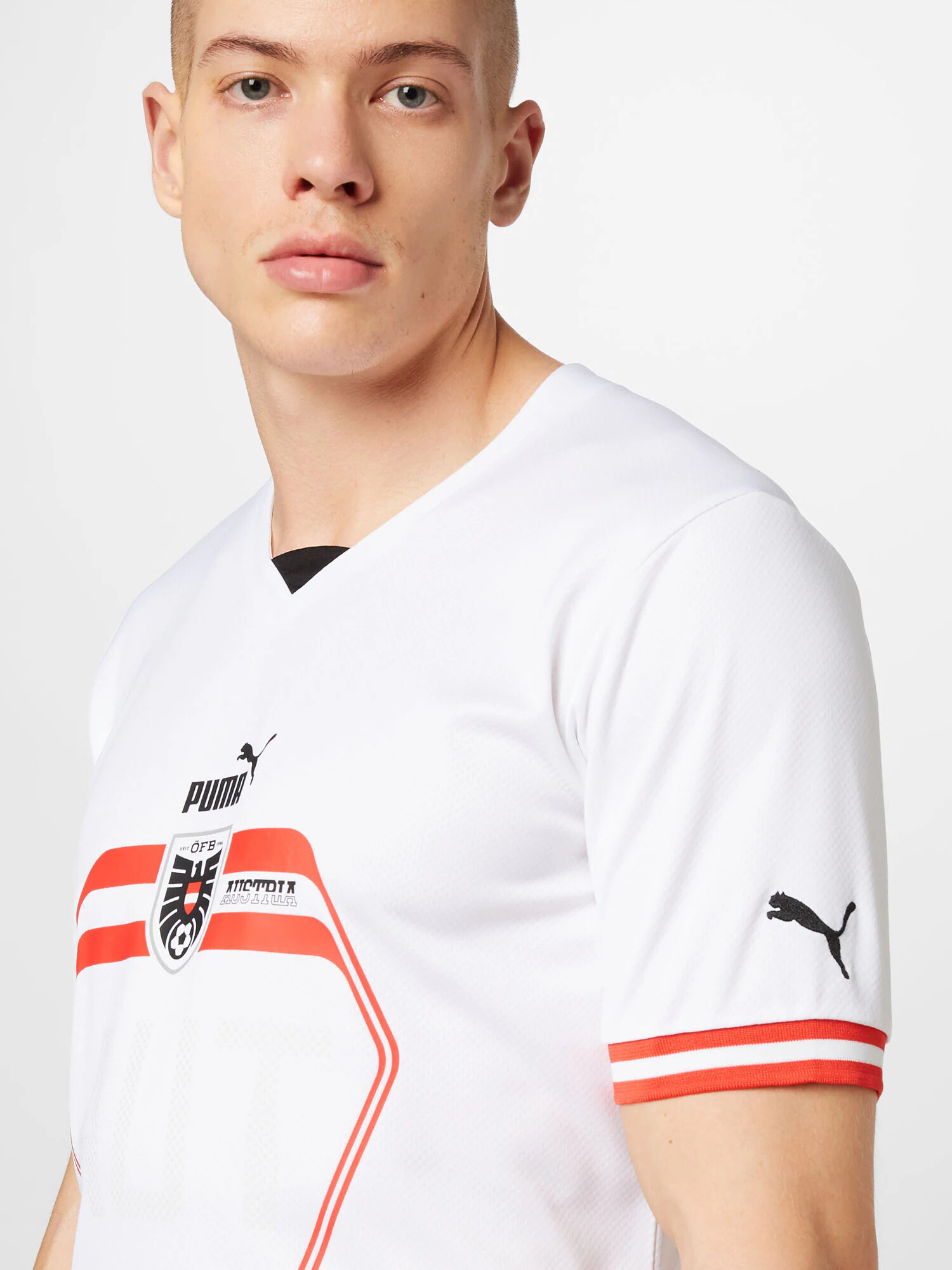 PUMA Tricou funcțional 'ÖFB Away' roșu / negru / alb - Pled.ro