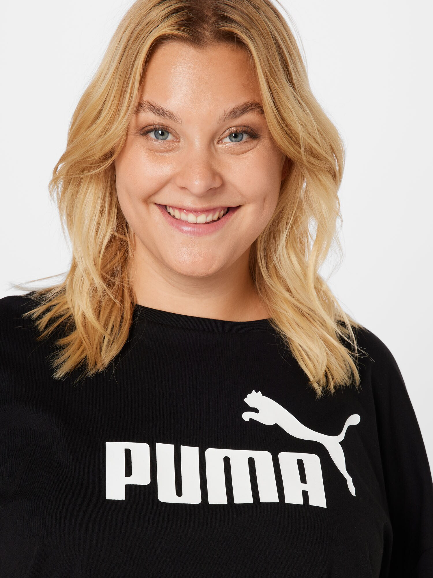 PUMA Tricou funcțional 'Plus' negru / alb - Pled.ro