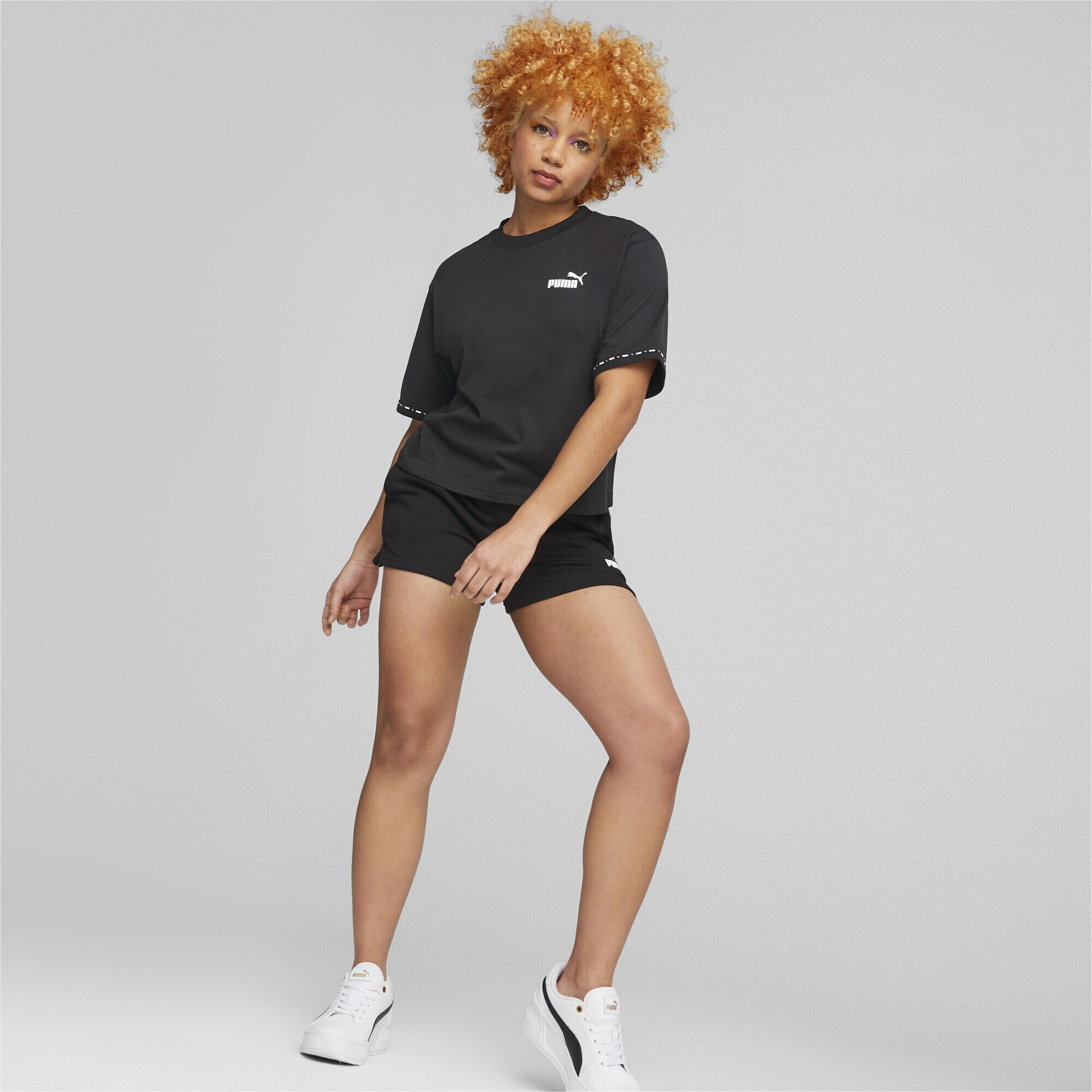 PUMA Tricou funcțional 'Power' negru / alb - Pled.ro