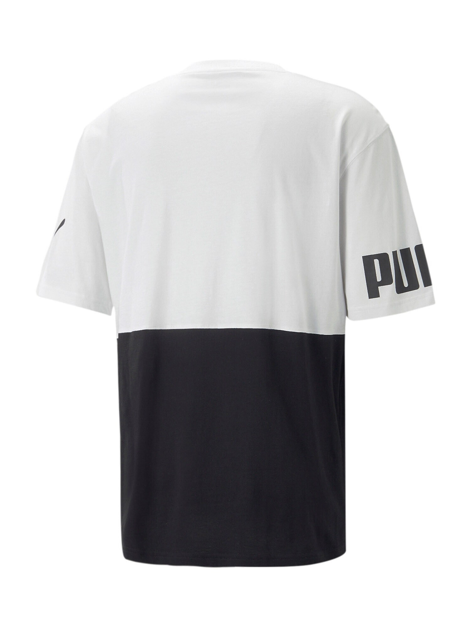 PUMA Tricou 'POWER' negru / alb murdar - Pled.ro