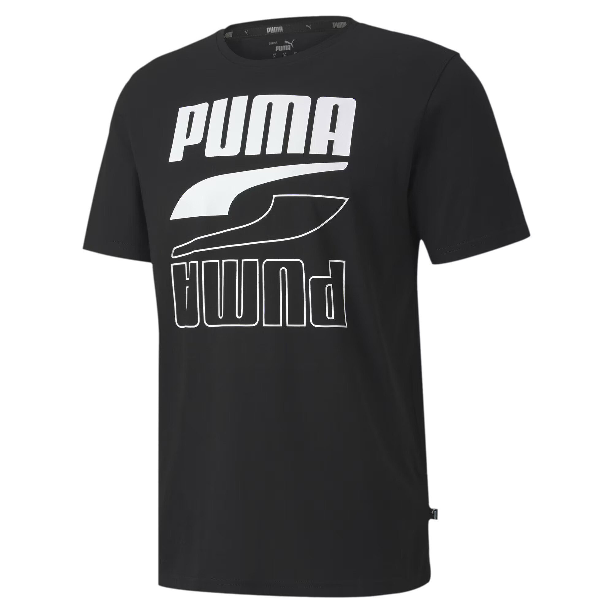 PUMA Tricou funcțional 'Rebel' negru / alb - Pled.ro