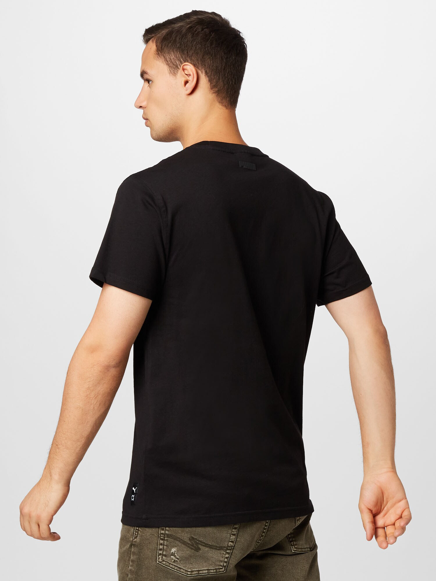 PUMA Tricou funcțional 'Rebound' negru / alb - Pled.ro