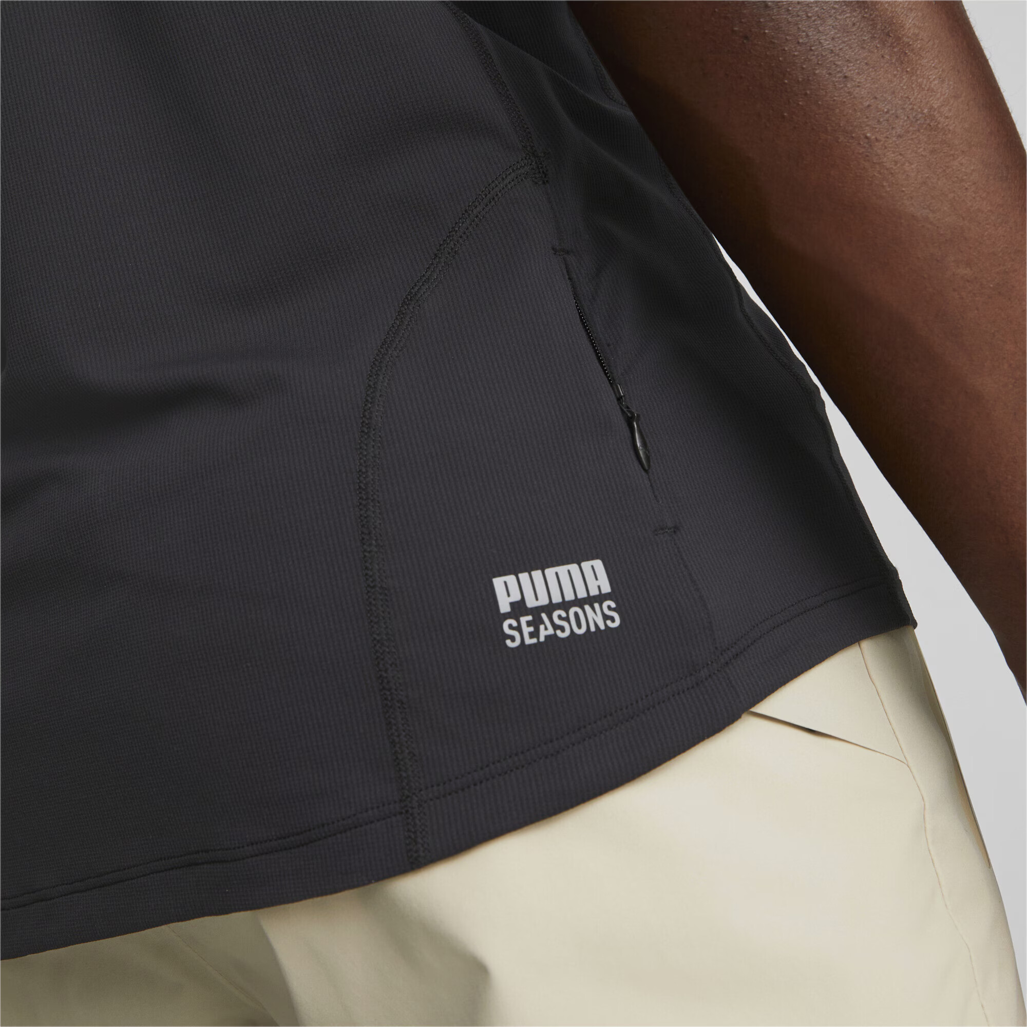 PUMA Tricou funcțional 'SEASONS' gri argintiu / negru - Pled.ro