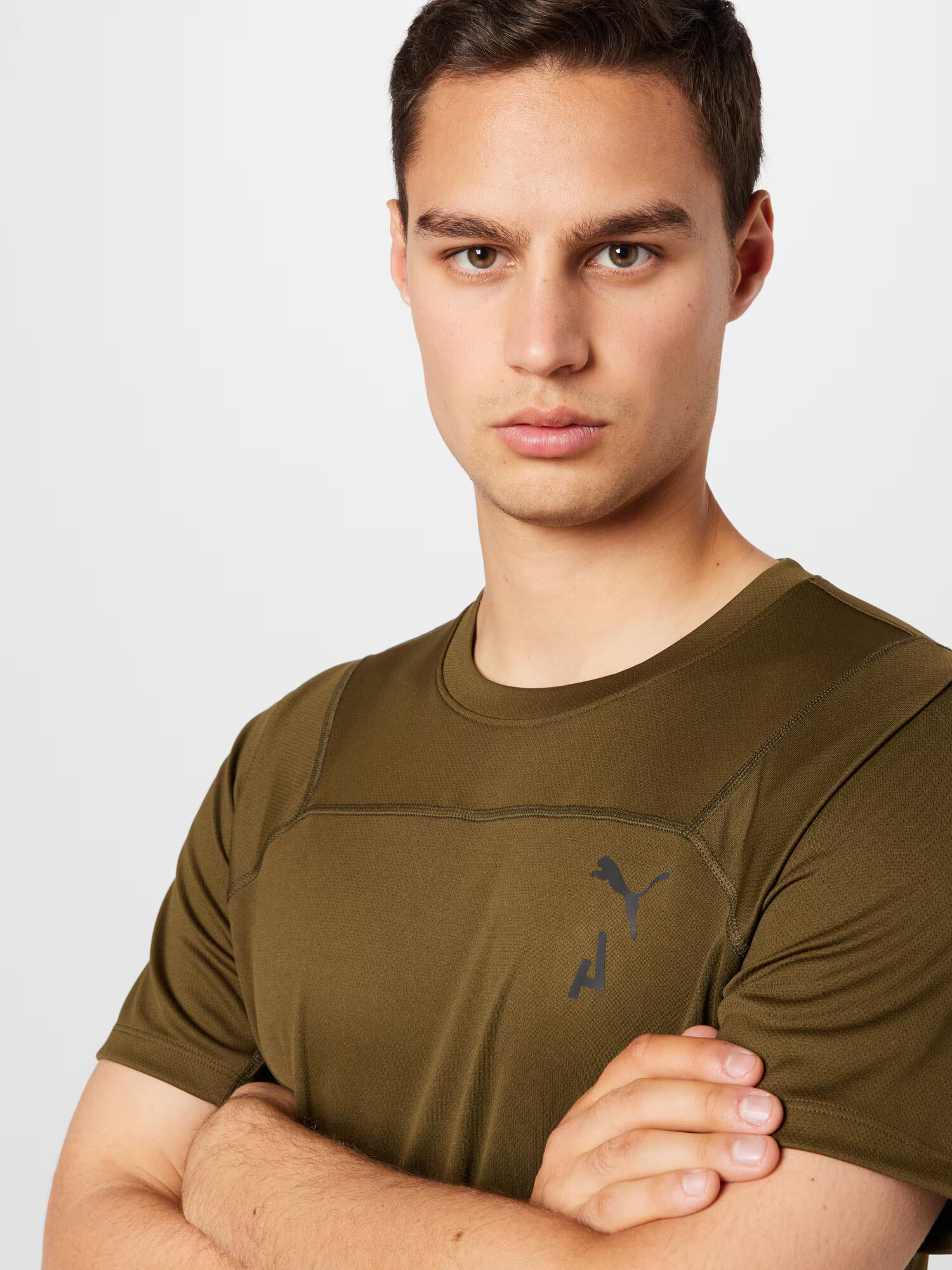 PUMA Tricou funcțional 'SEASONS' gri închis / oliv - Pled.ro