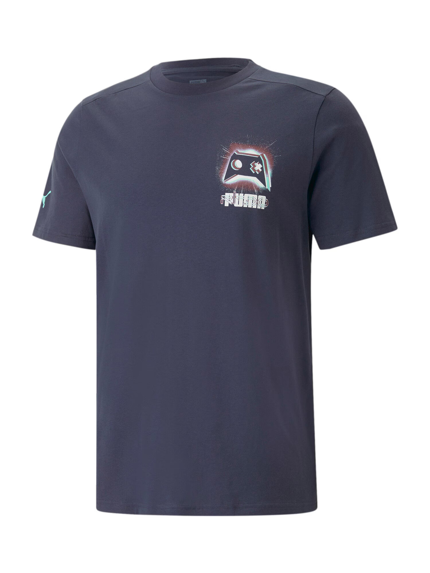 PUMA Tricou funcțional turcoaz / albastru noapte / maro închis / alb - Pled.ro