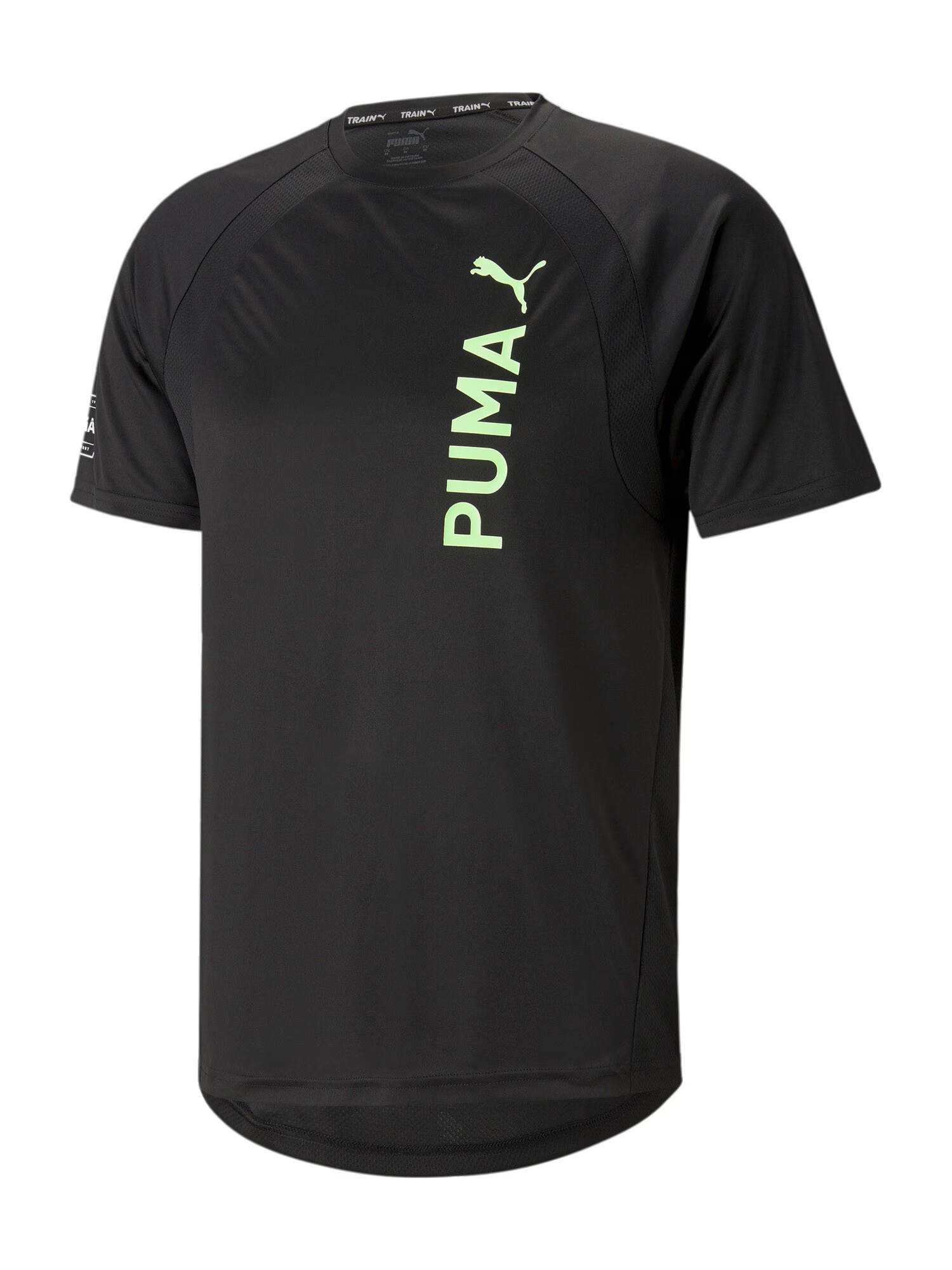 PUMA Tricou funcțional verde deschis / negru / alb - Pled.ro