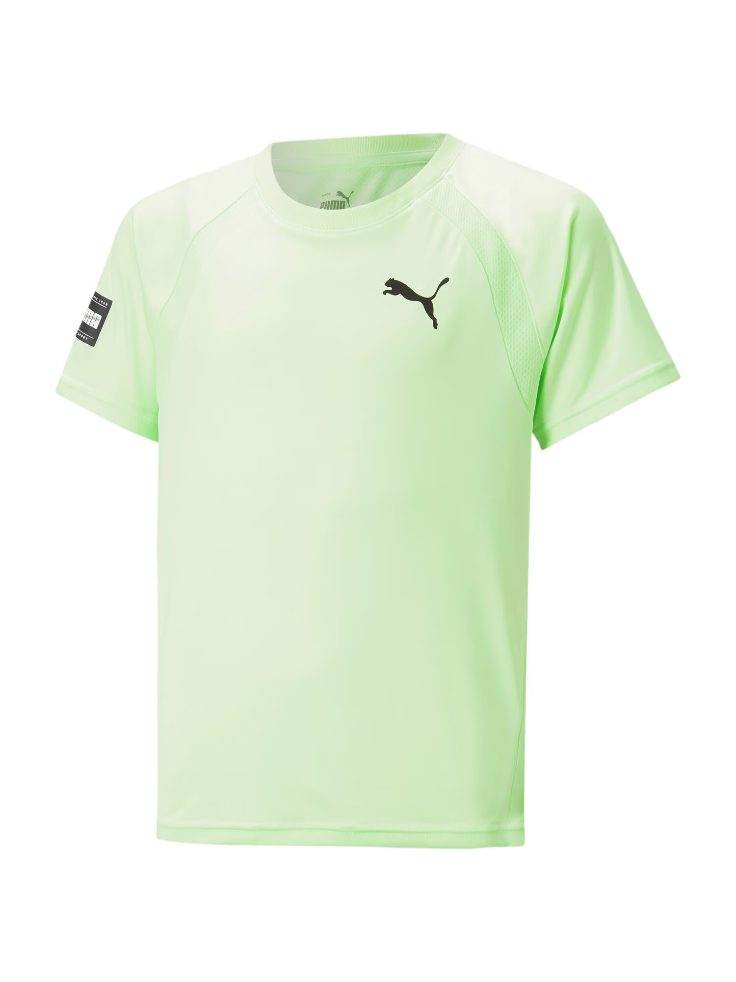 PUMA Tricou funcțional verde deschis / negru / alb - Pled.ro