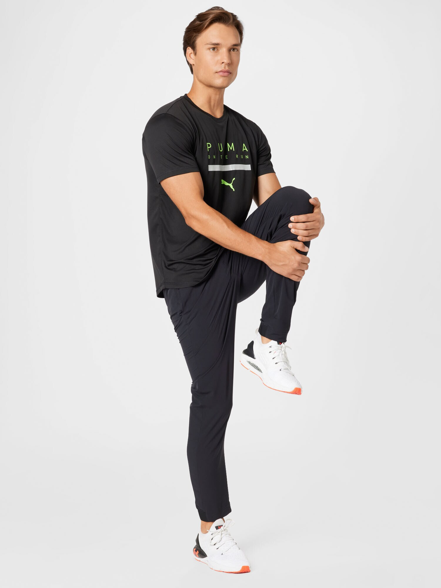 PUMA Tricou funcțional verde limetă / negru / alb - Pled.ro