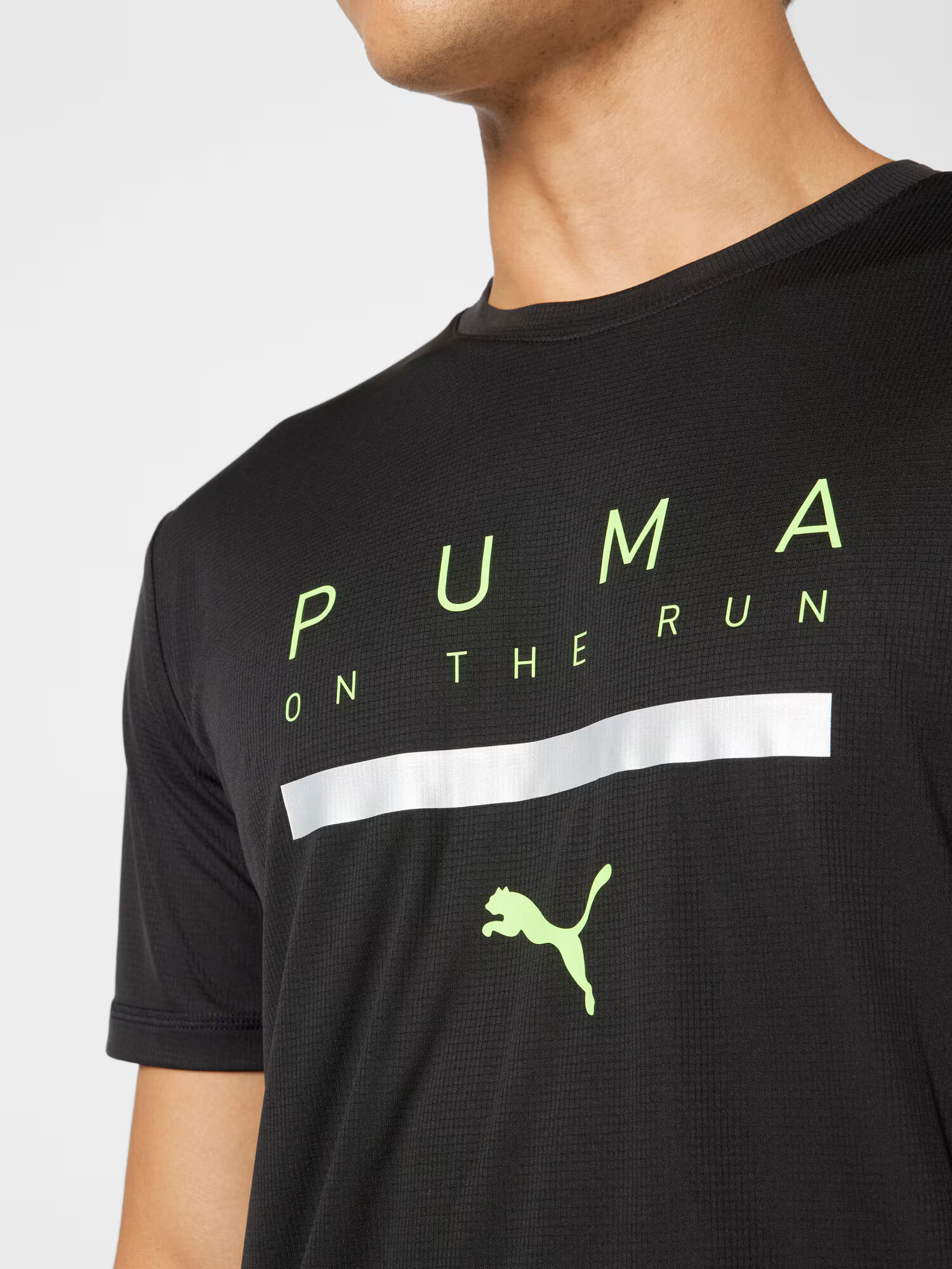 PUMA Tricou funcțional verde limetă / negru / alb - Pled.ro