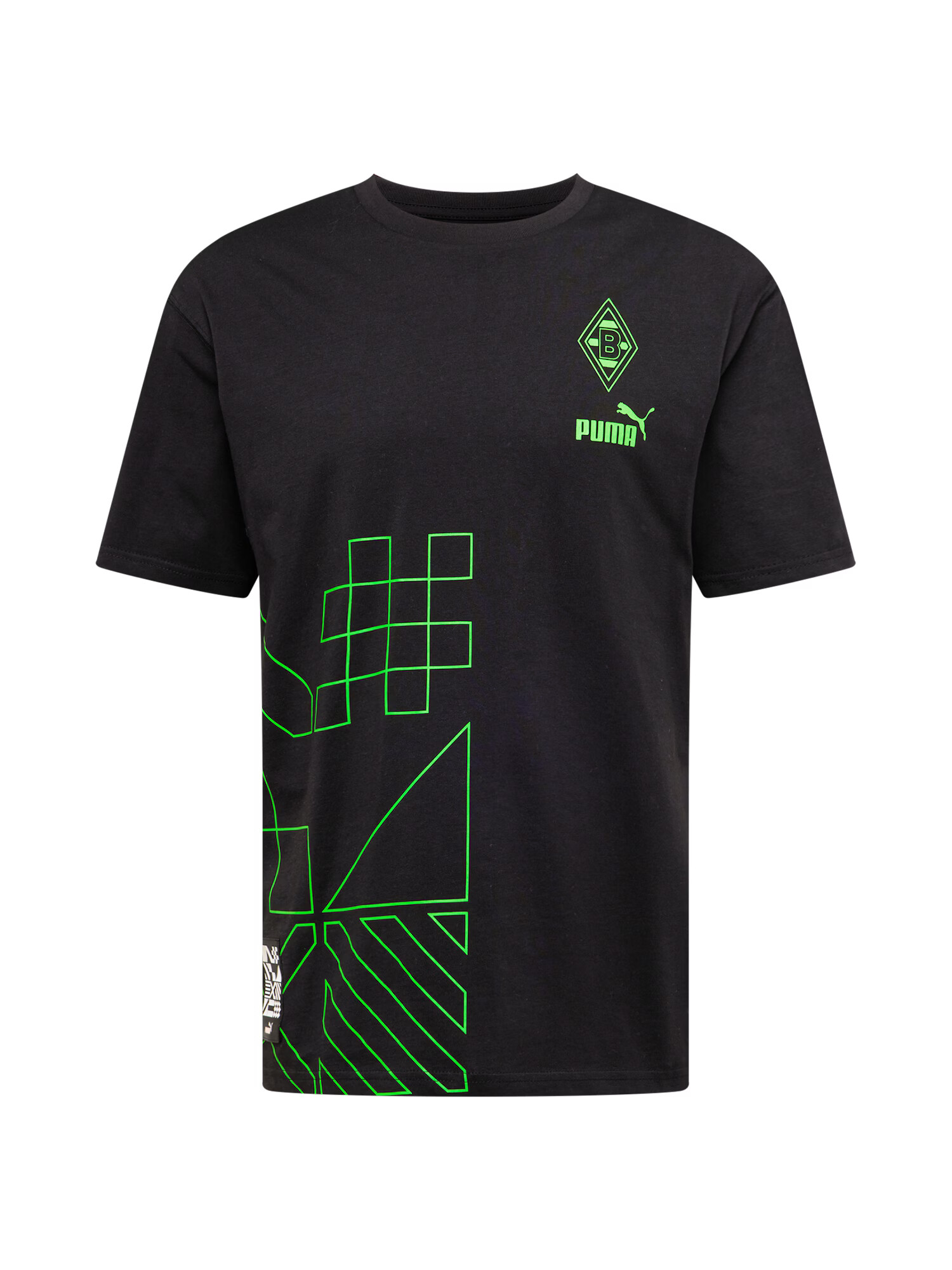 PUMA Tricou funcțional verde neon / negru - Pled.ro