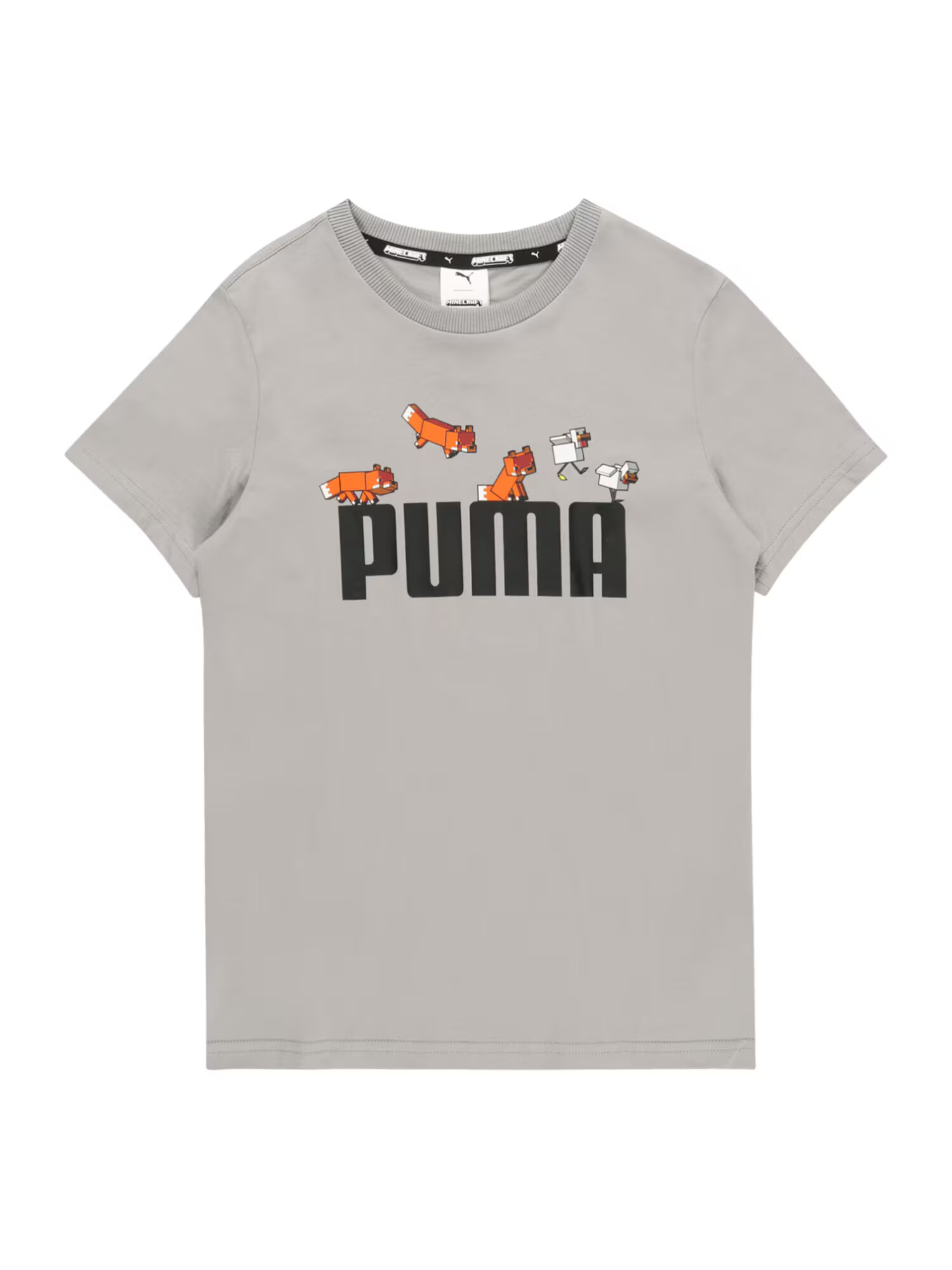 PUMA Tricou gri / portocaliu / negru / alb - Pled.ro