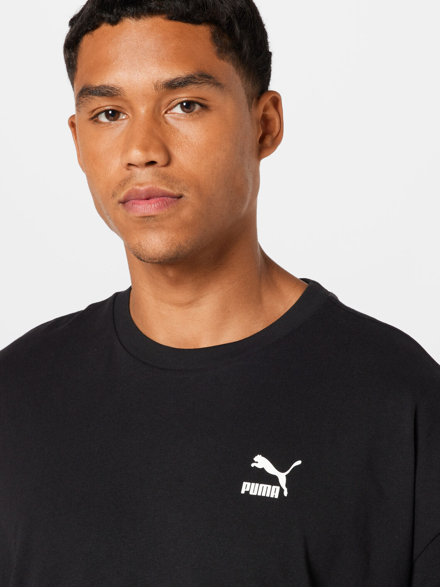 PUMA Tricou negru / alb - Pled.ro