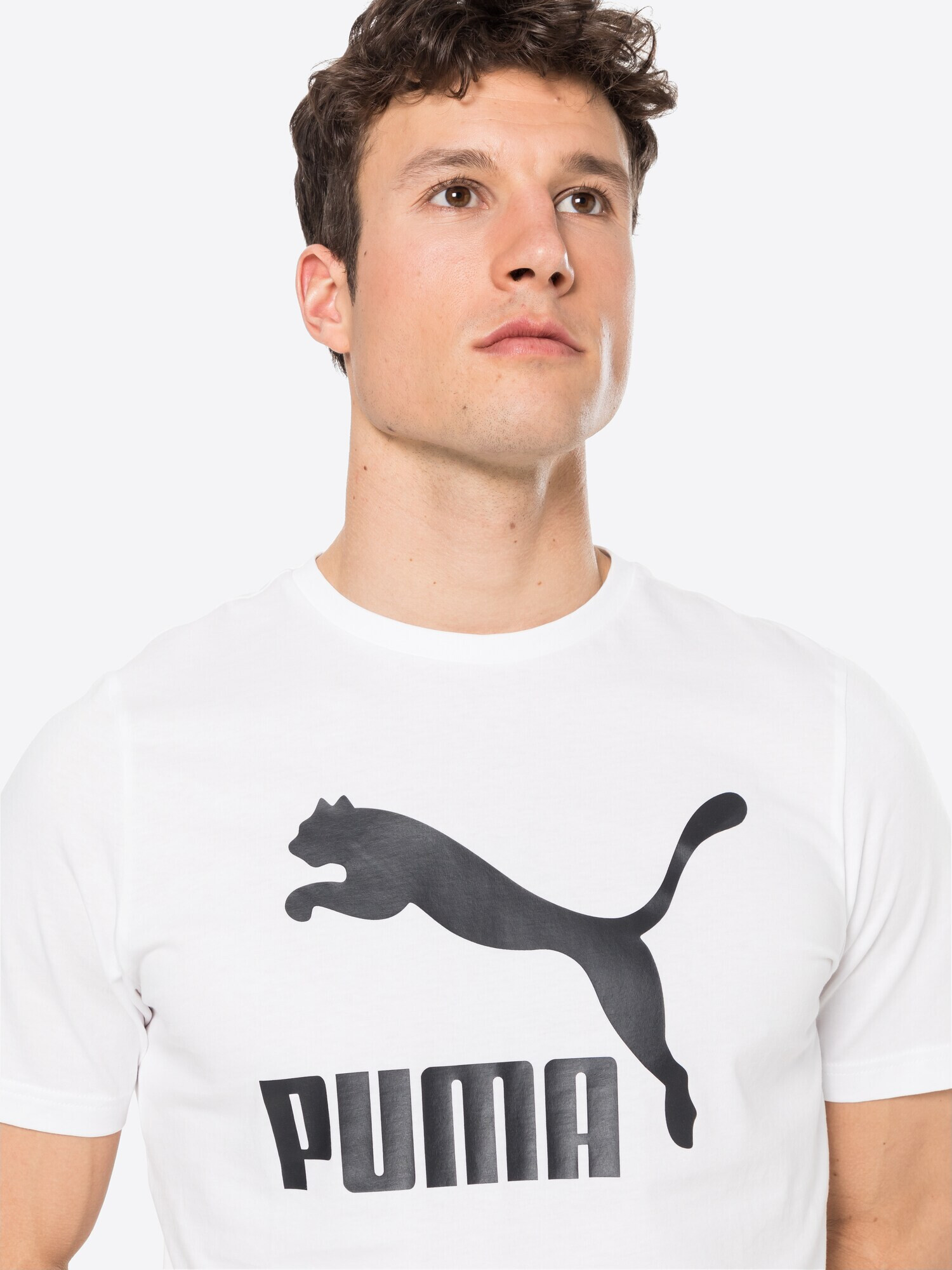 PUMA Tricou 'Classics' negru / alb - Pled.ro