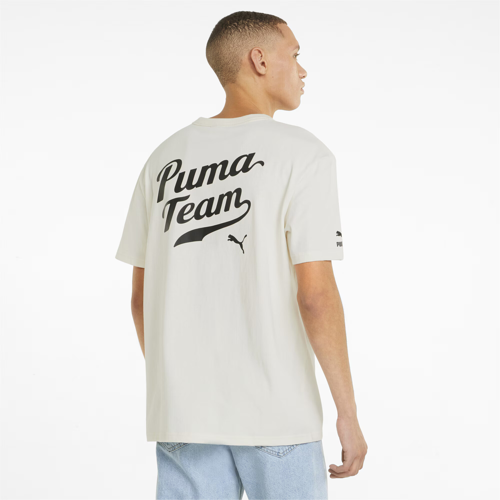 PUMA Tricou negru / alb - Pled.ro