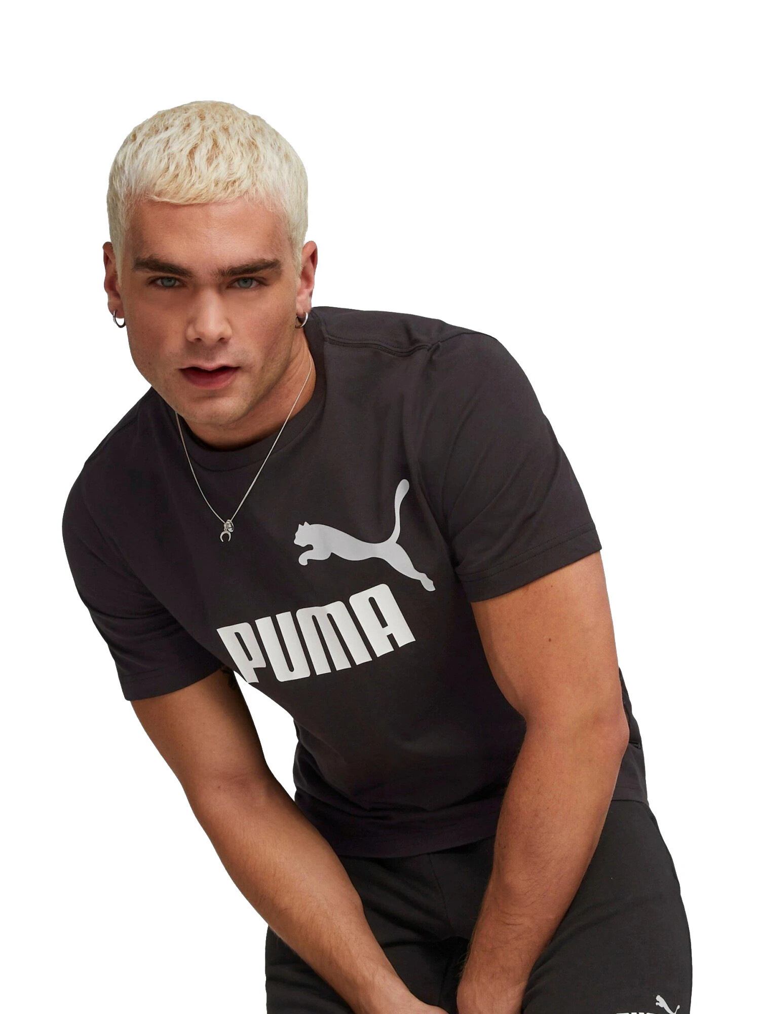 PUMA Tricou funcțional negru / alb - Pled.ro