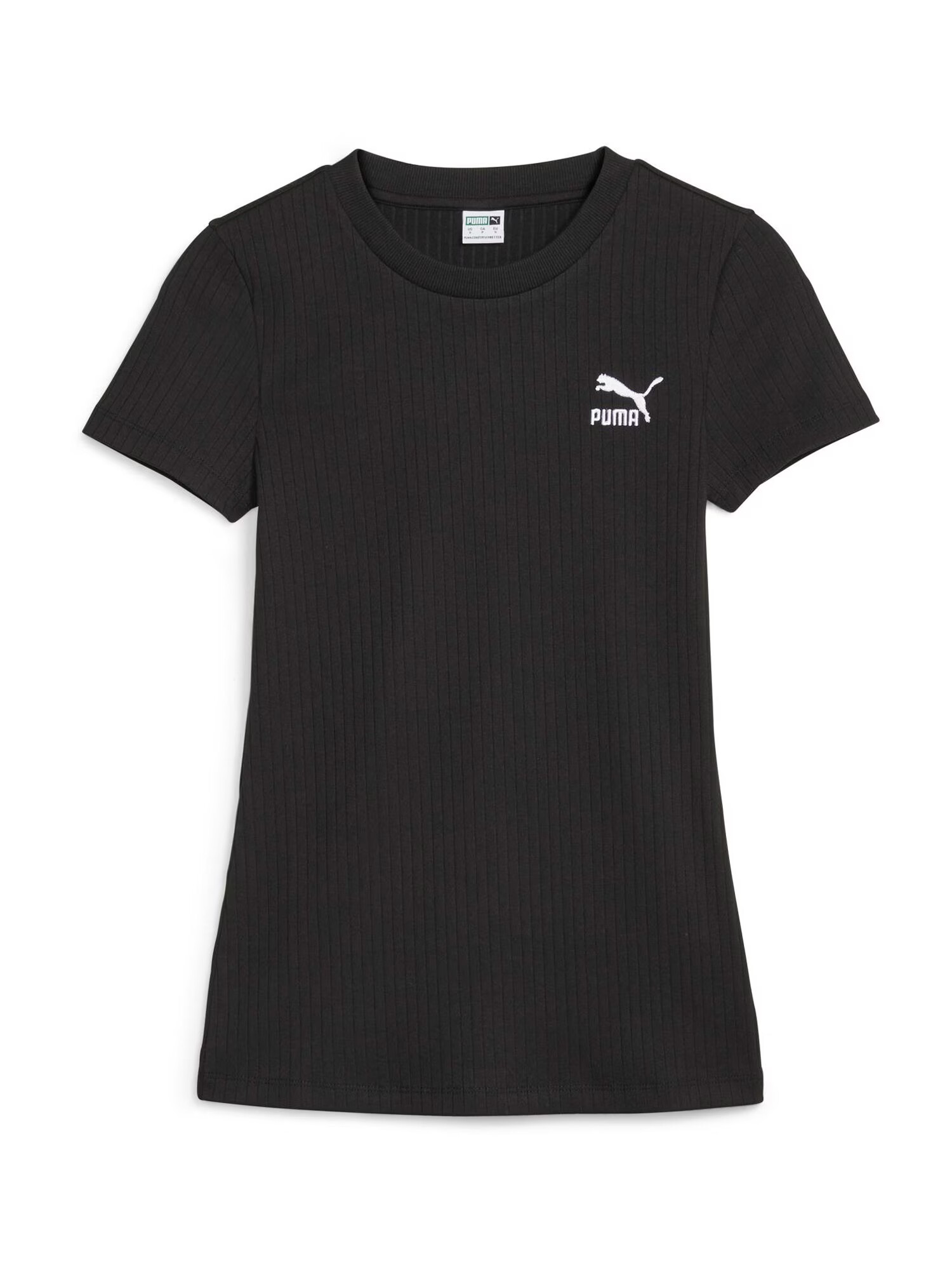 PUMA Tricou negru / alb - Pled.ro