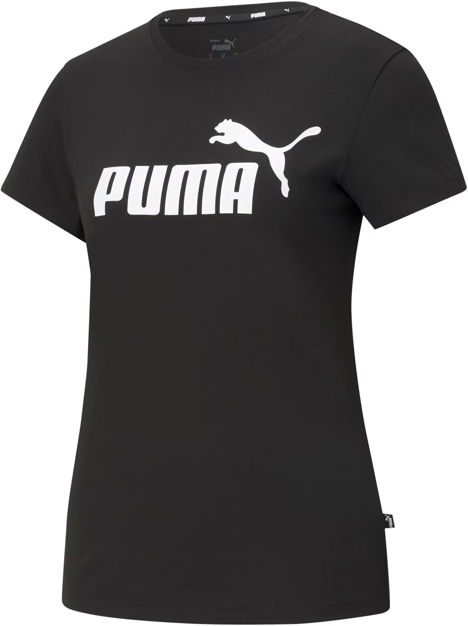 PUMA Tricou funcțional 'Essential' negru / alb - Pled.ro