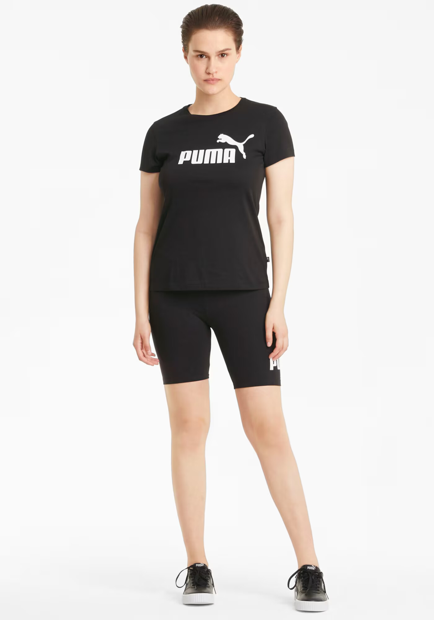 PUMA Tricou funcțional 'Essential' negru / alb - Pled.ro