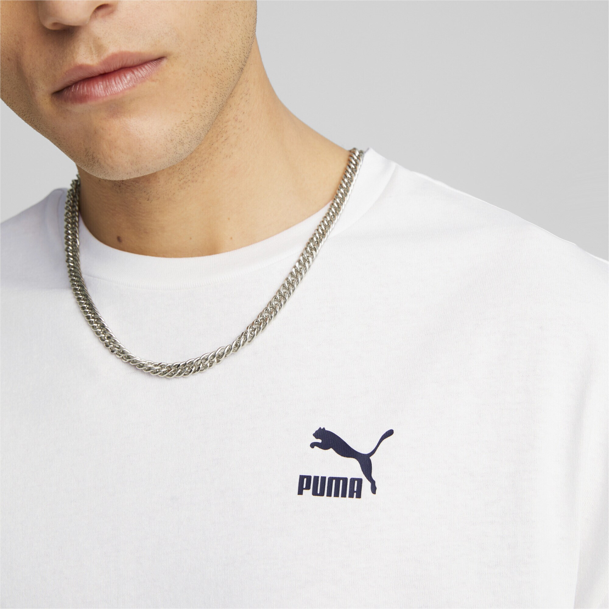 PUMA Tricou negru / alb murdar - Pled.ro