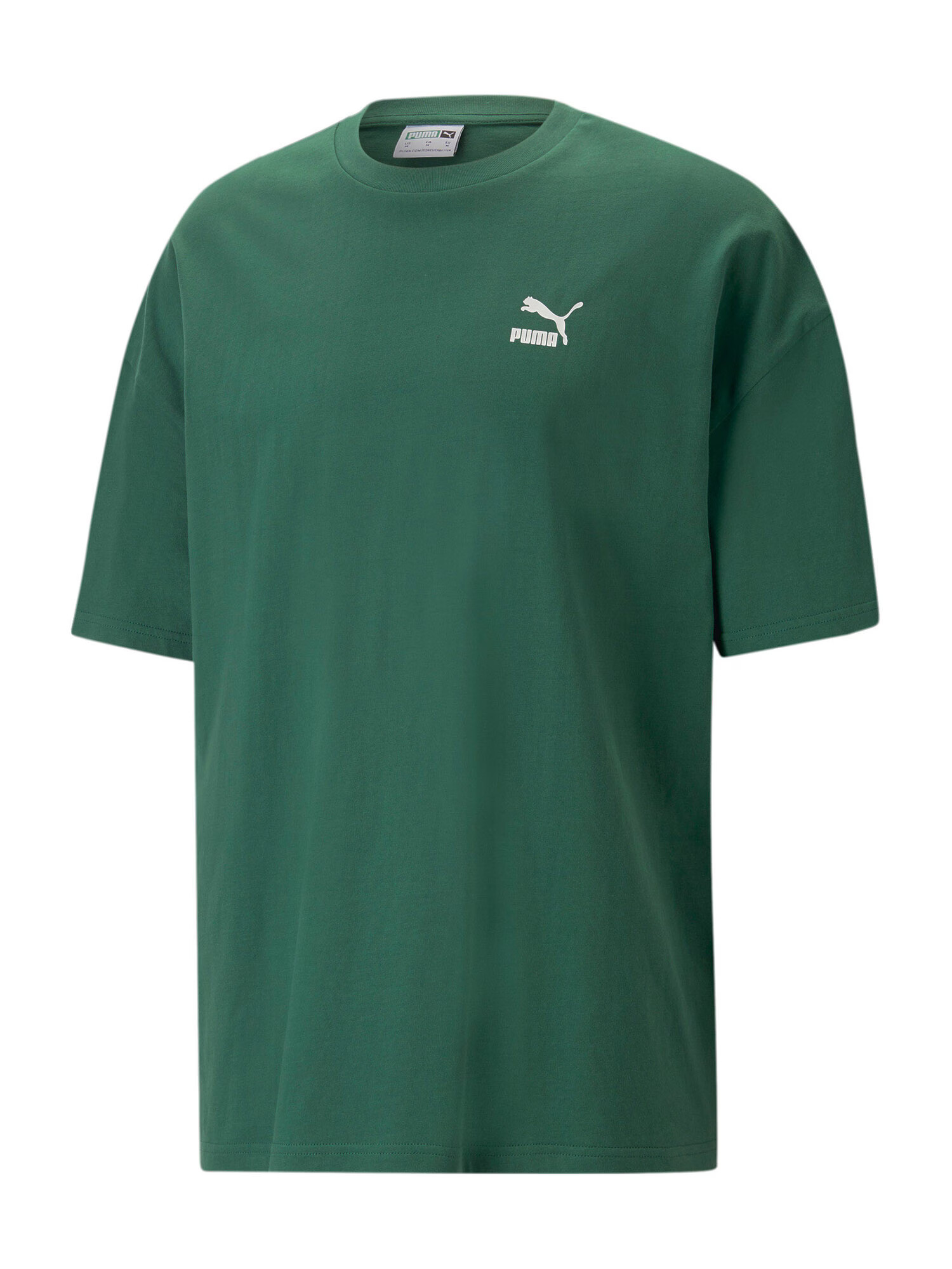 PUMA Tricou 'Classics' verde închis / alb - Pled.ro