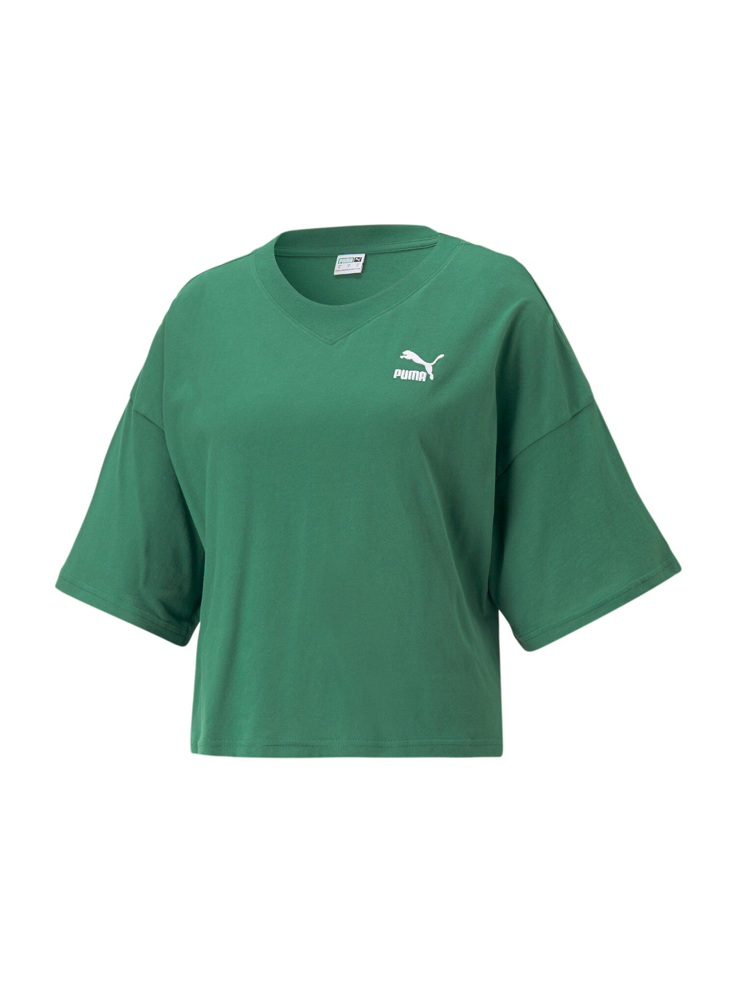 PUMA Tricou verde iarbă / alb - Pled.ro